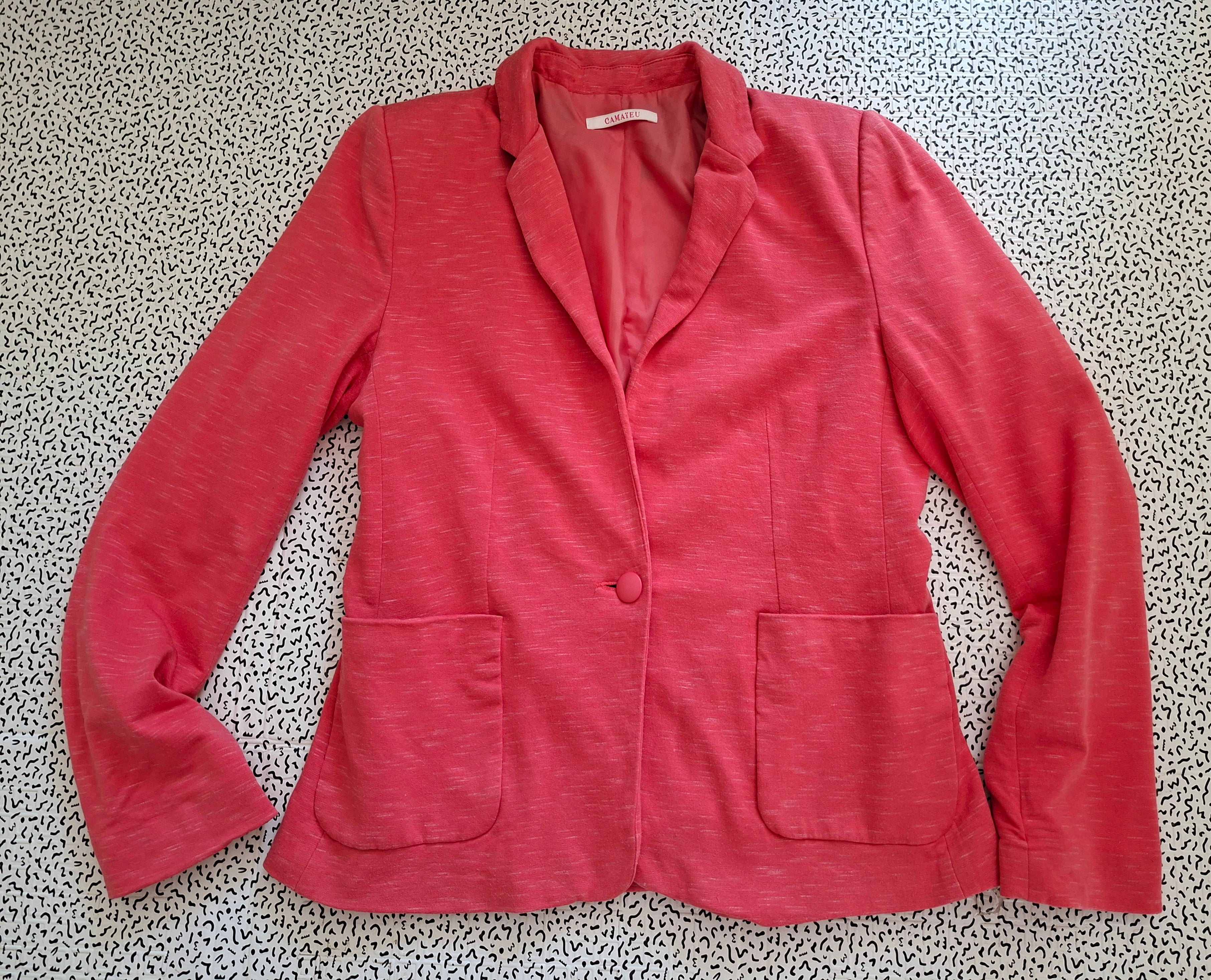 Veste blazer Camaïeu corail rose – Taille 40
