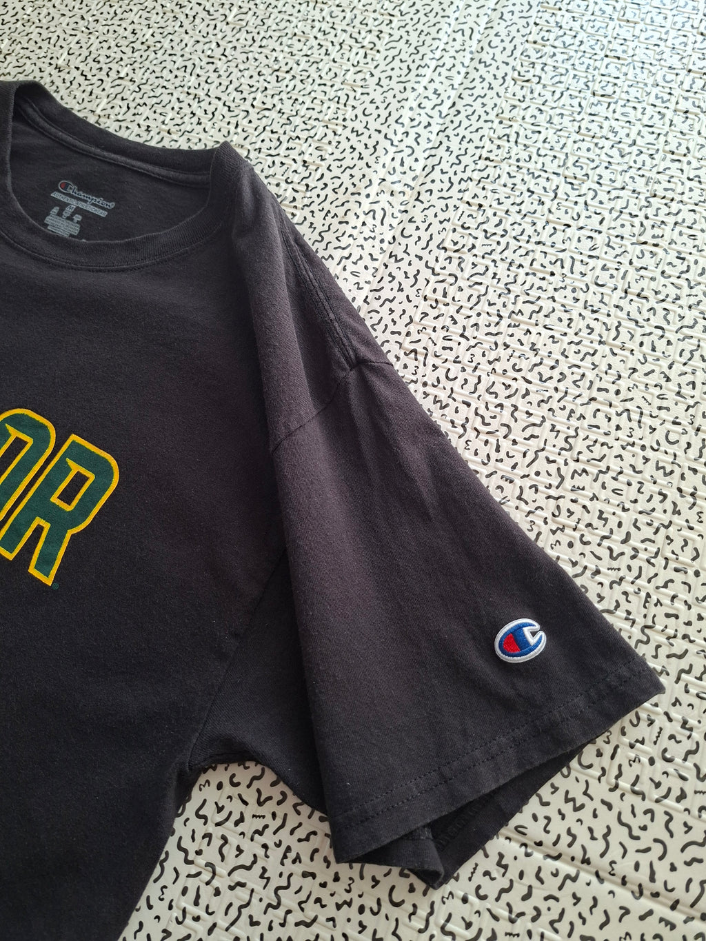 T-shirt Champion Baylor homme M noir college USA universitaire