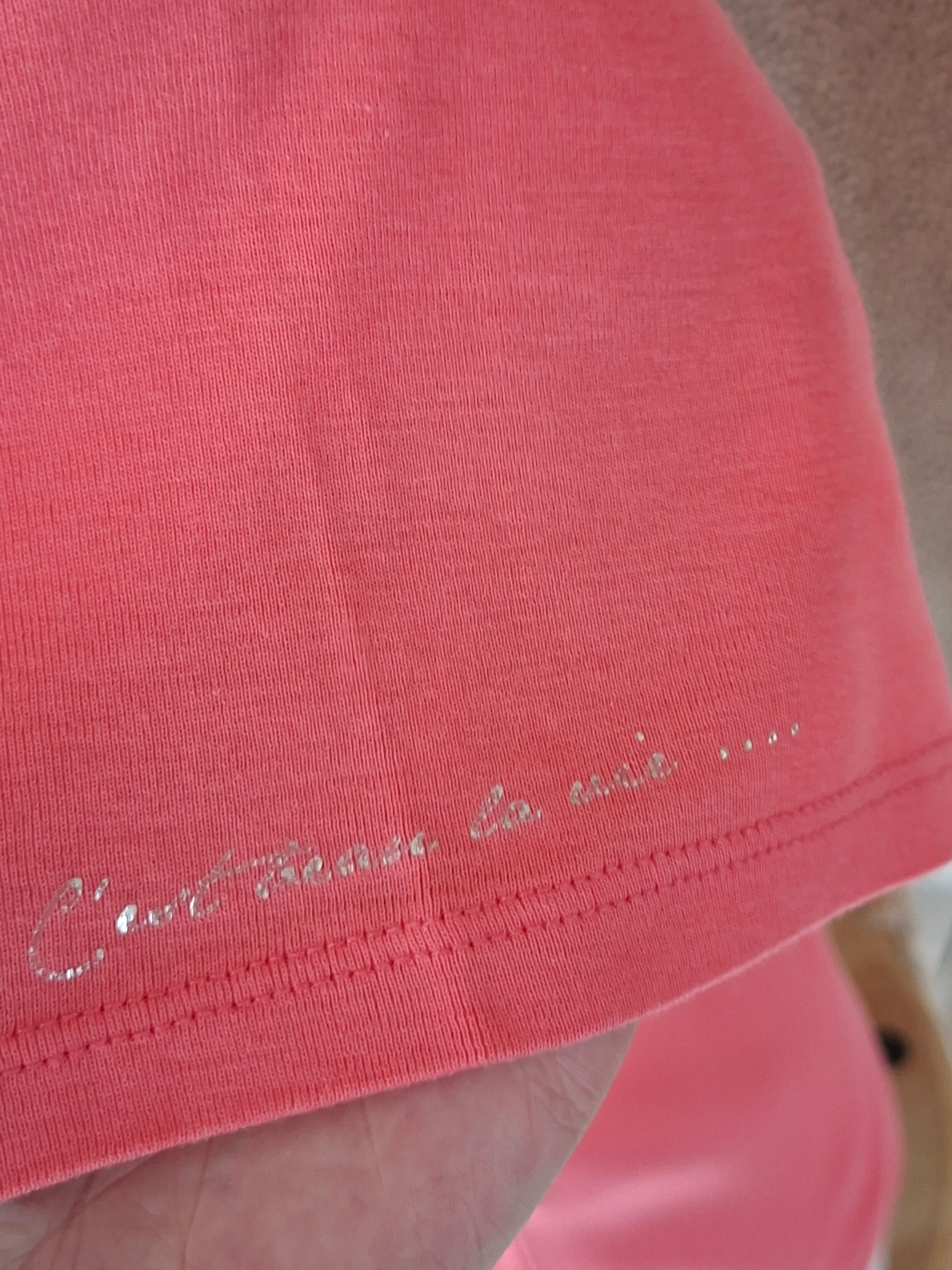 T-shirt femme C’est Beau La Vie ! corail – T3 – 100 % coton