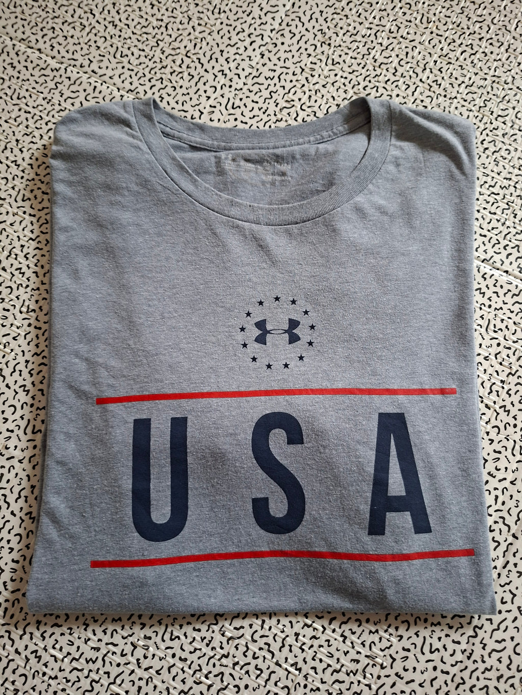 T-shirt Under Armour USA Freedom homme gris taille XL