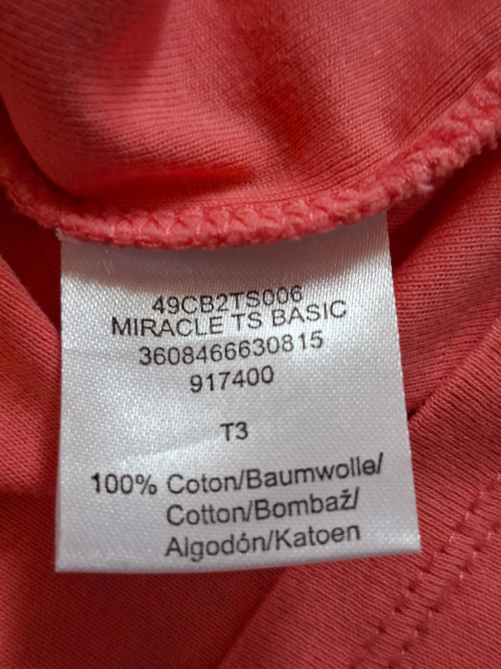 T-shirt femme C’est Beau La Vie ! corail – T3 – 100 % coton
