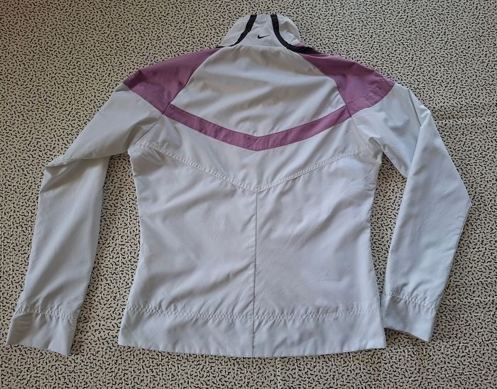 Veste coupe-vent Nike femme blanche et rose Taille M 38/40