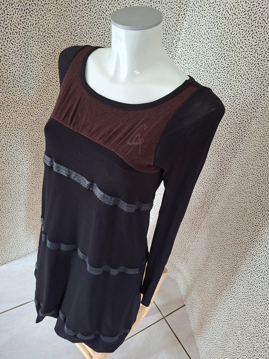 Robe Cop. Copine asymétrique noire – Taille 1 – 34 / petit 36