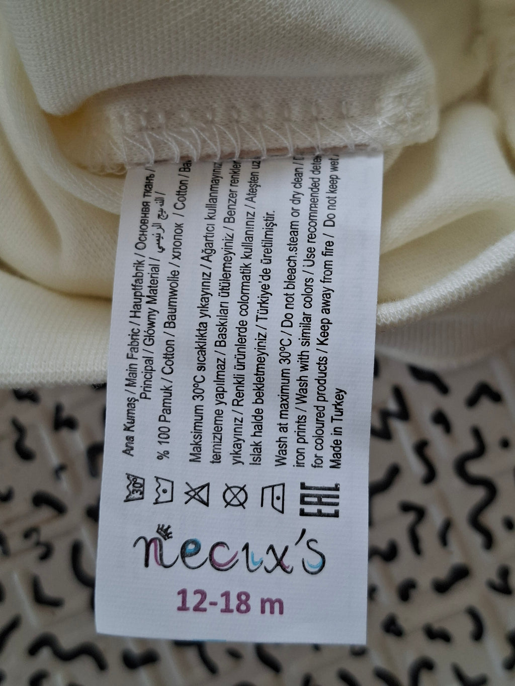 NEUF 12-18m - Petit Sweat Soleil Necix's 100% Coton - Petit Prix