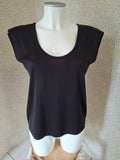Top noir femme fluide – Taille estimée XS / 34 – Excellent état 🖤