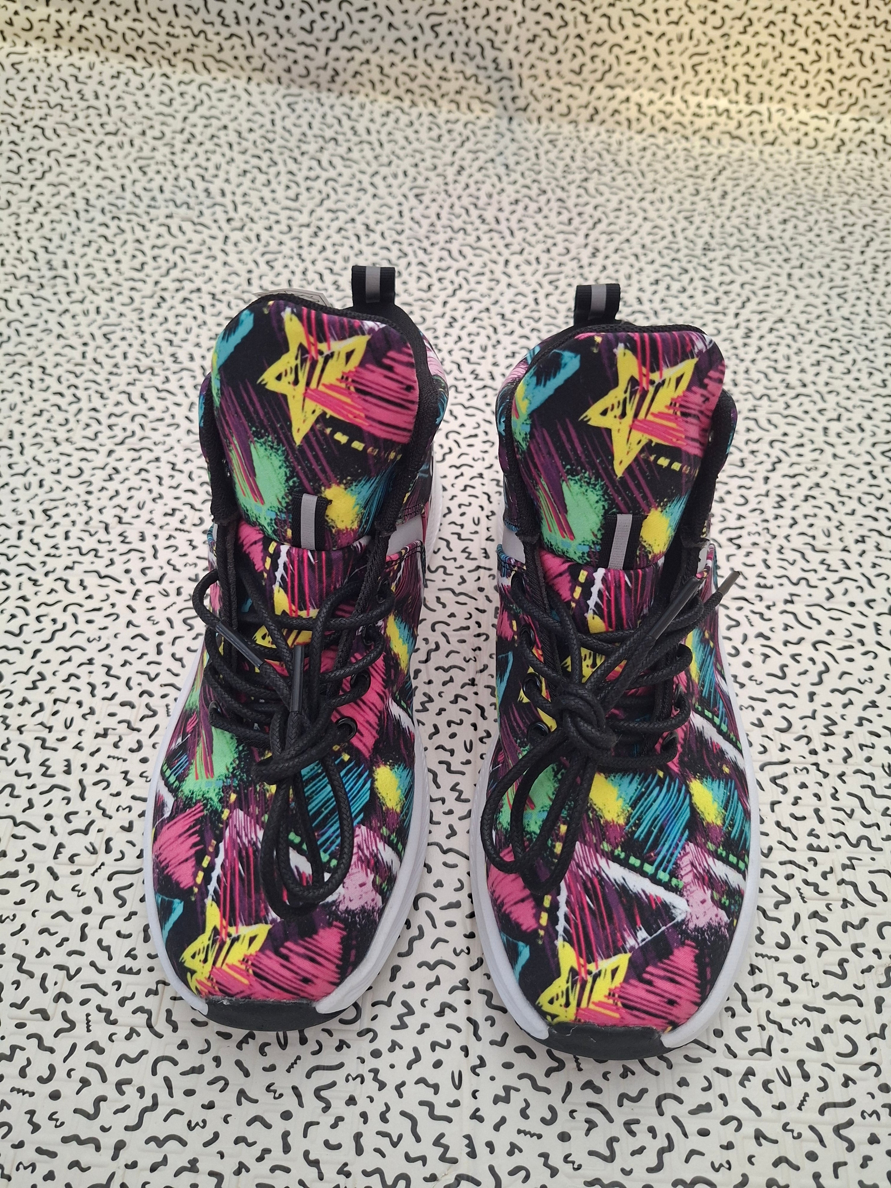 Baskets montantes multicolores femme – Pointure 37 – Neuves – Style streetwear / sport