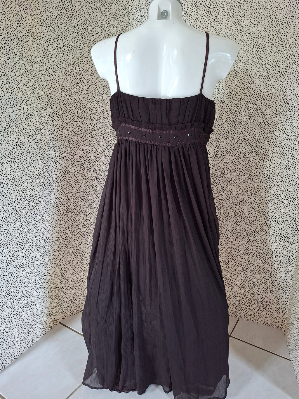 Robe longue Zara Basic chocolat – ancienne collection  (petit 36/38)