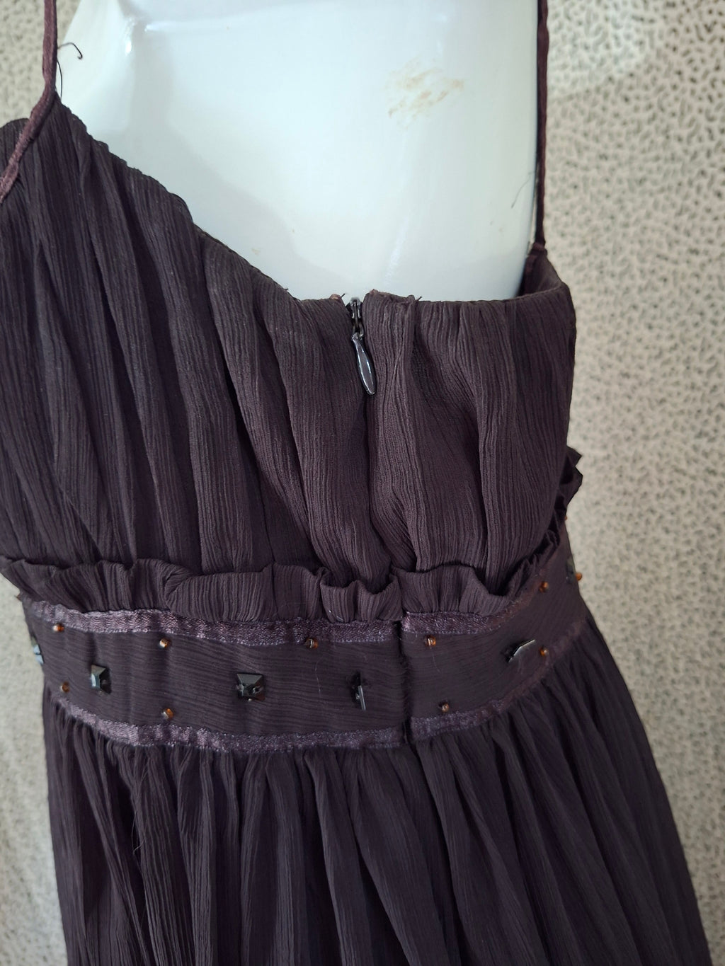 Robe longue Zara Basic chocolat – ancienne collection  (petit 36/38)