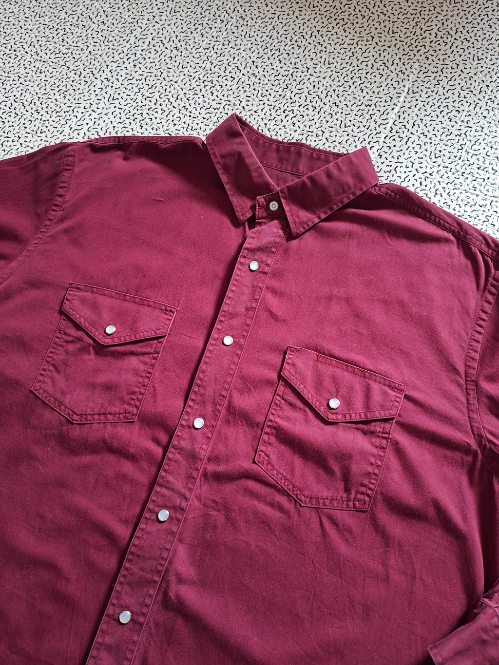 Chemise western homme MWG Apparel XL Tall bordeaux 100% coton