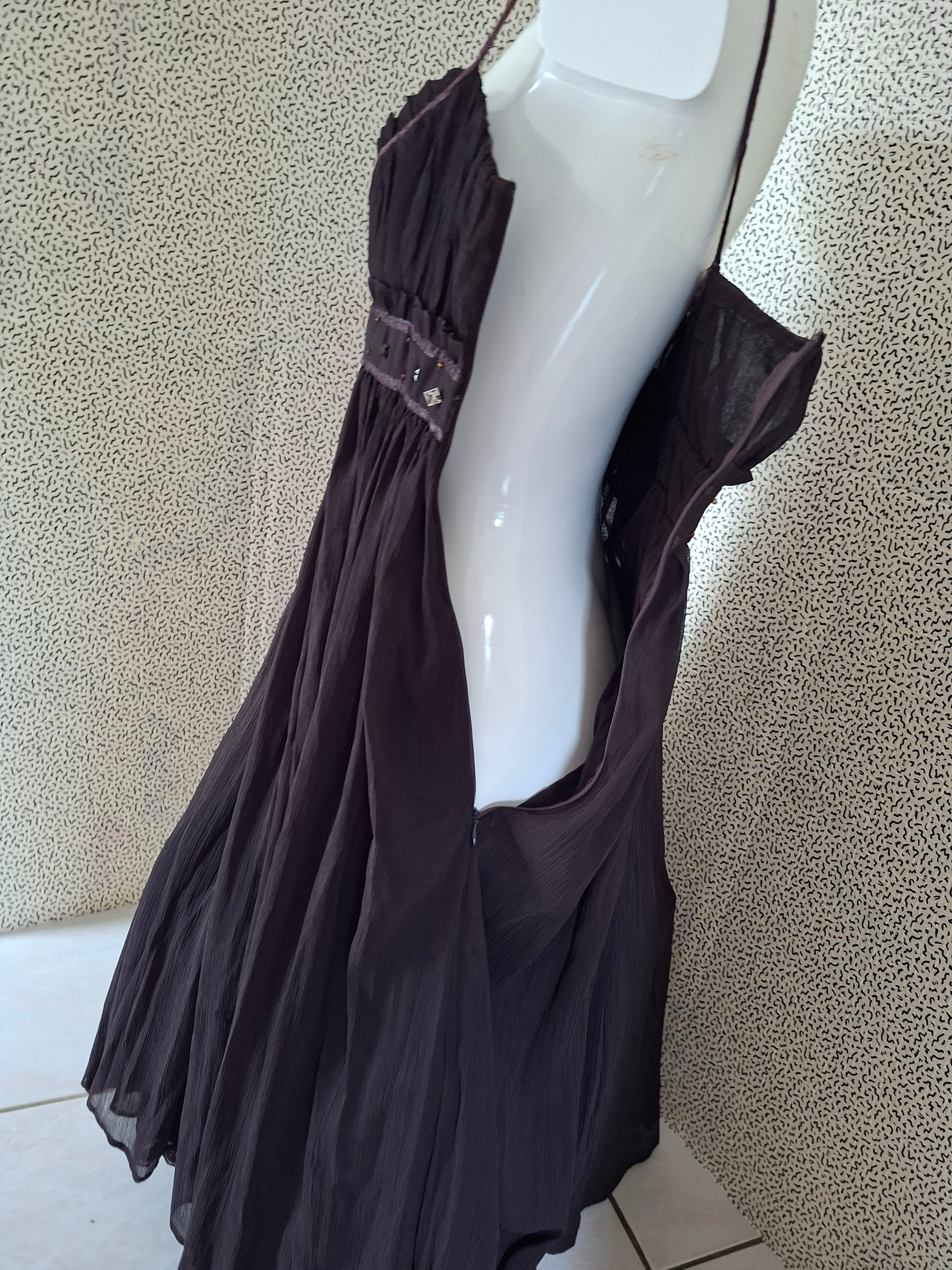 Robe longue Zara Basic chocolat – ancienne collection  (petit 36/38)