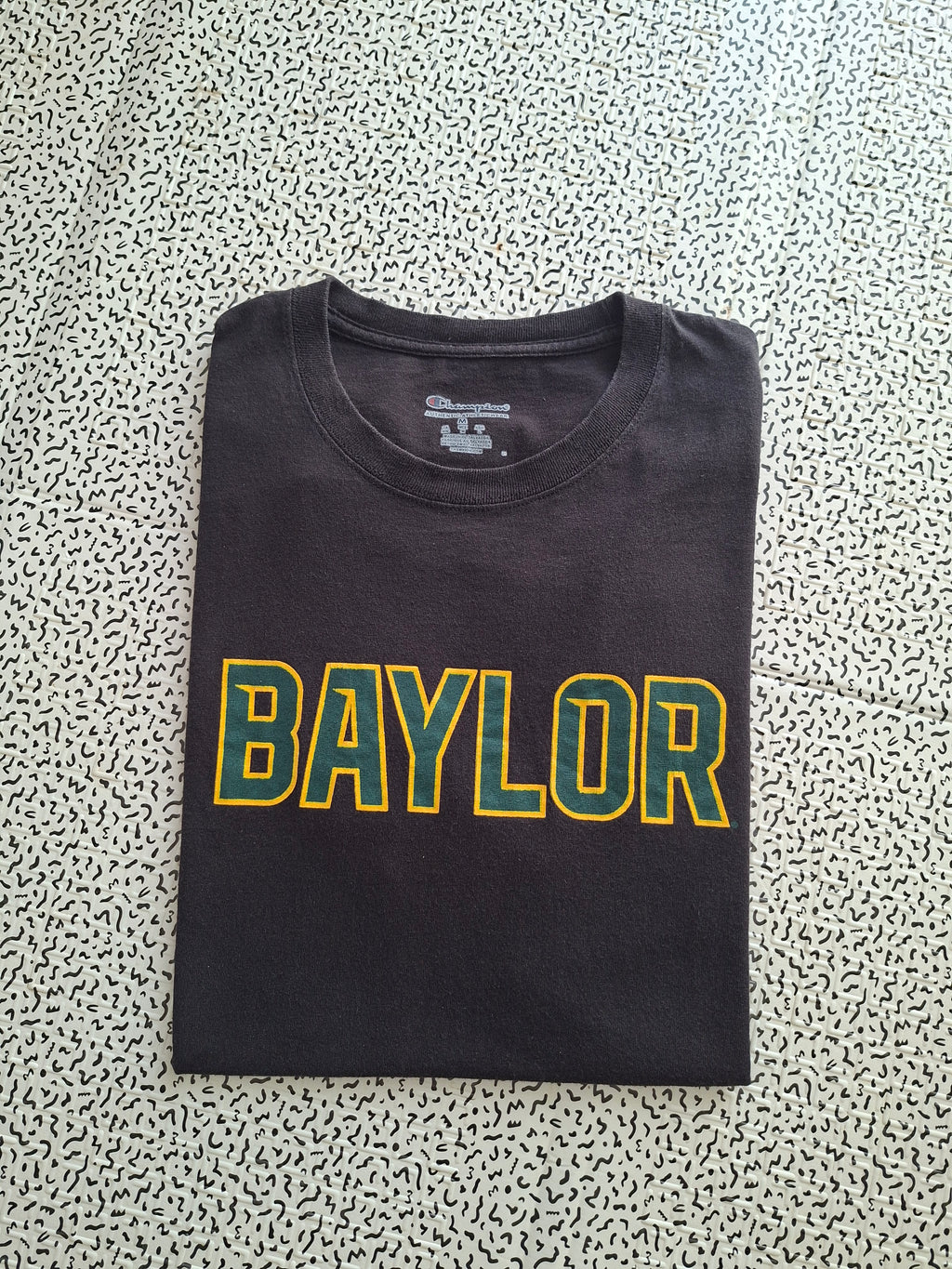 T-shirt Champion Baylor homme M noir college USA universitaire