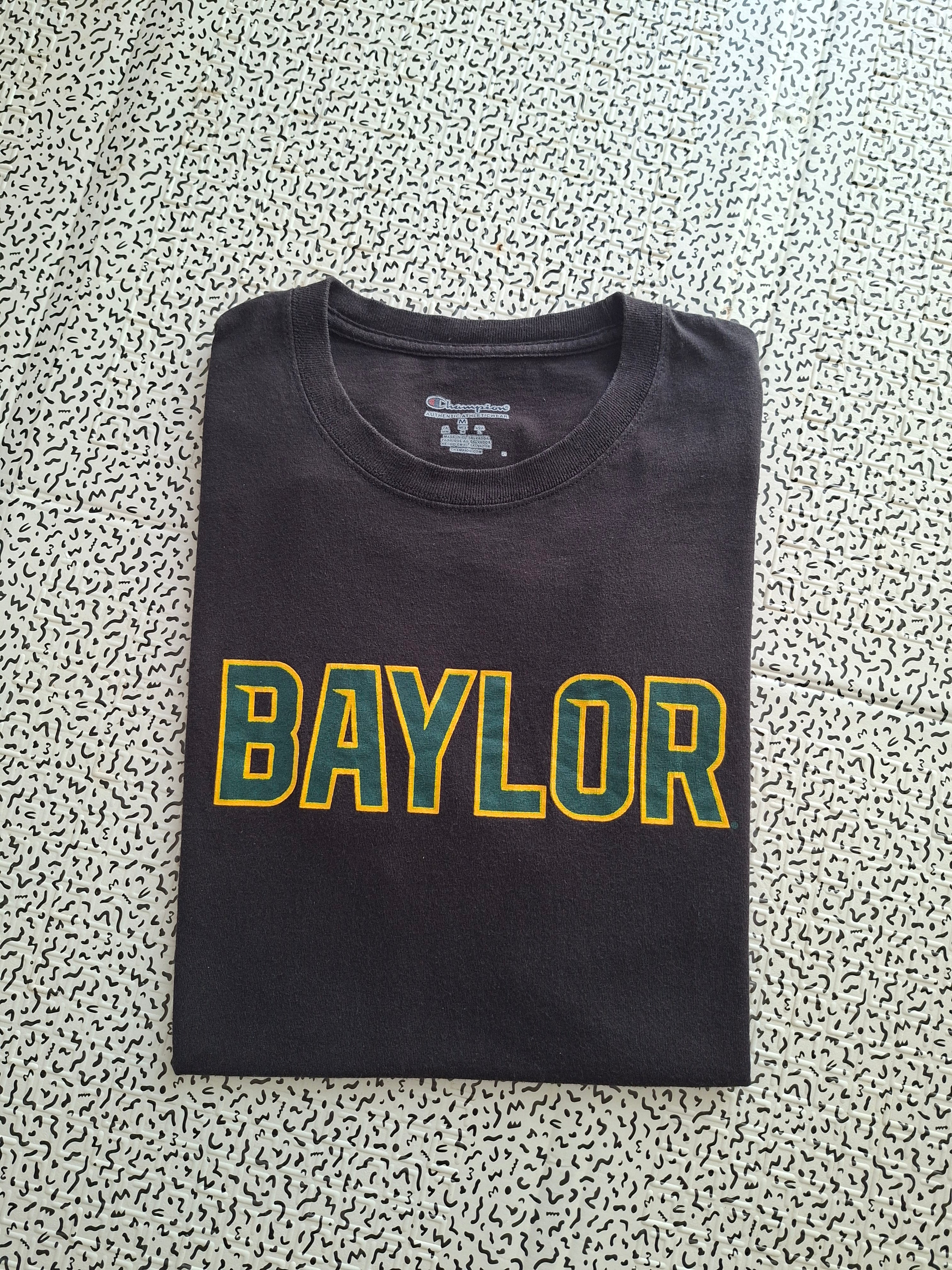 T-shirt Champion Baylor homme M noir college USA universitaire