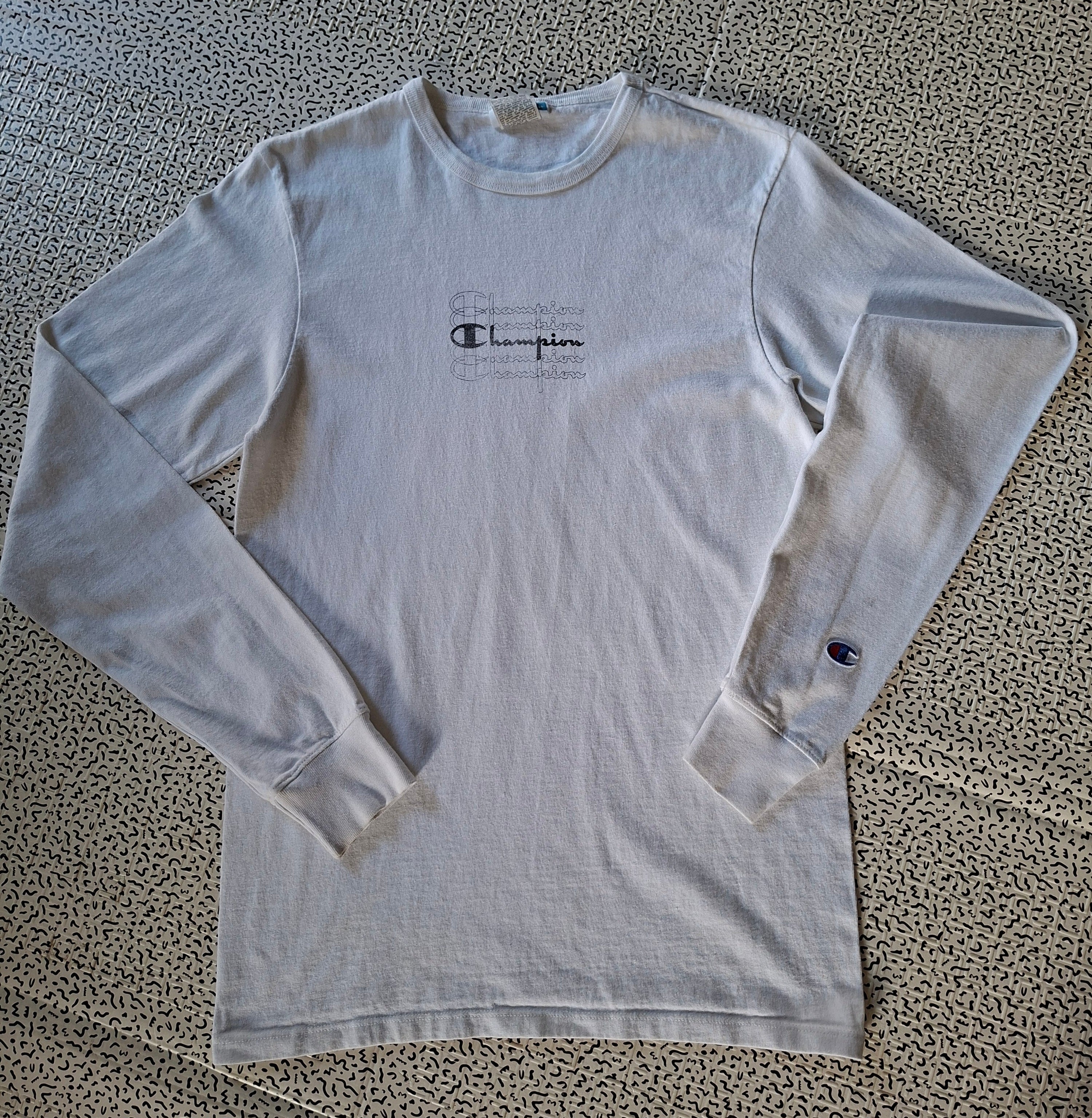Titre : Champion vintage – T-shirt manches longues blanc – Taille S
