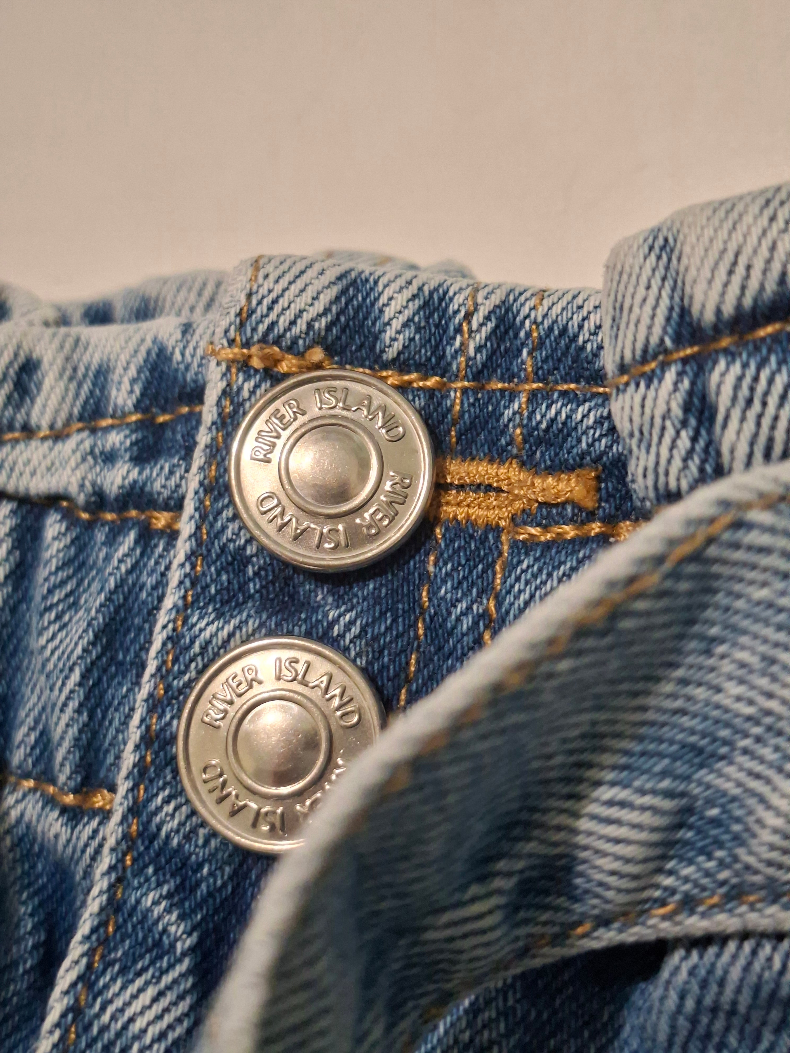 Short en jean River Island Mini 18-24 mois 92 cm bleu taille haute ceinture
