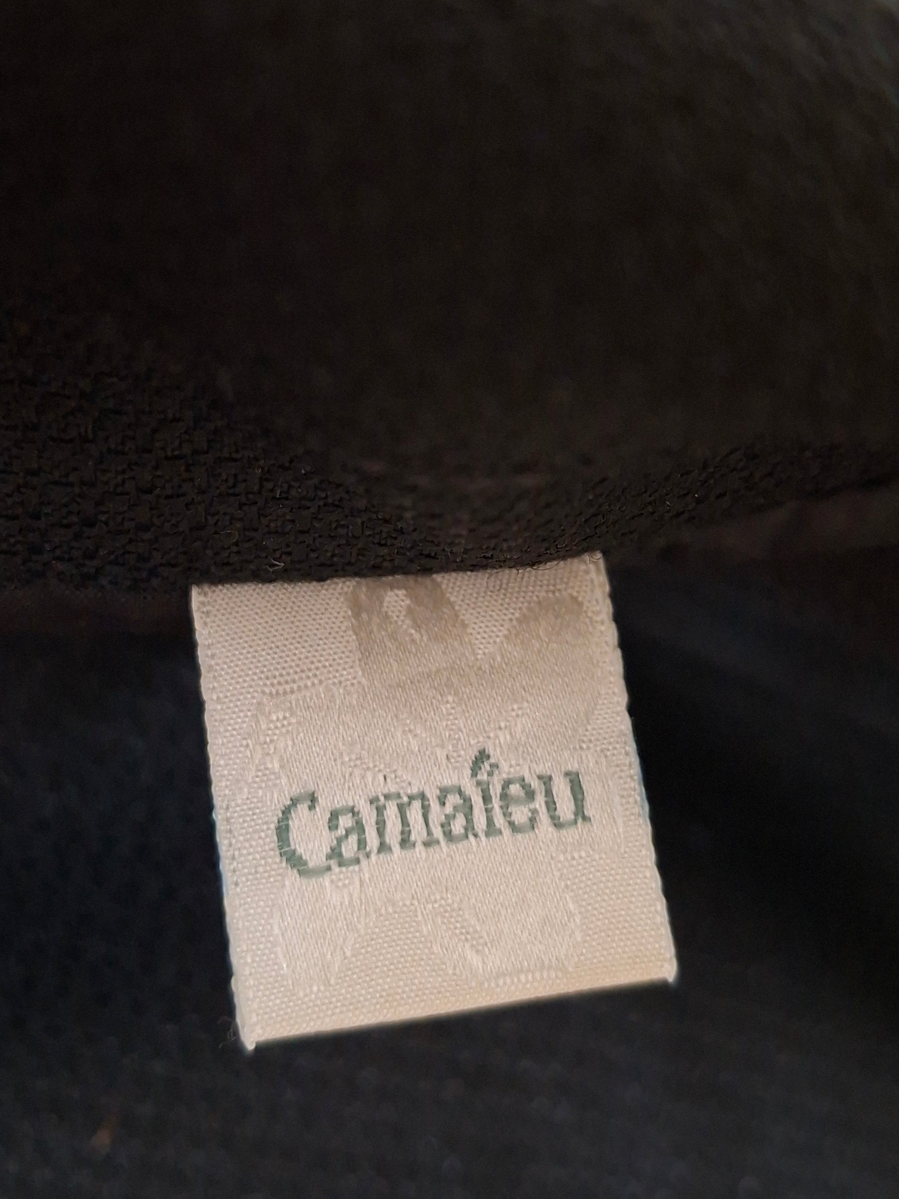 Veste courte Camaïeu noire col montant taille 38