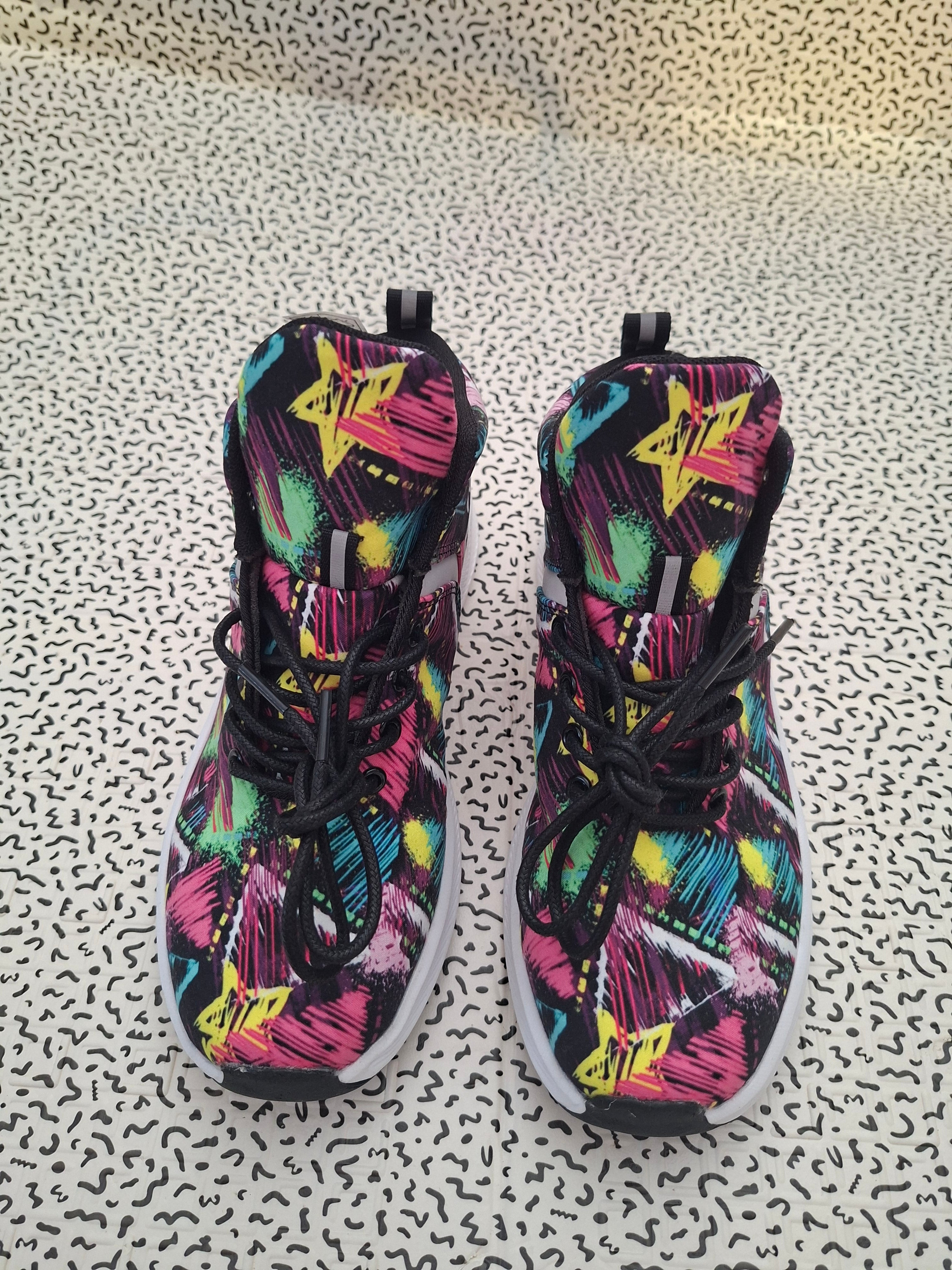 Baskets montantes multicolores femme – Pointure 37 – Neuves – Style streetwear / sport