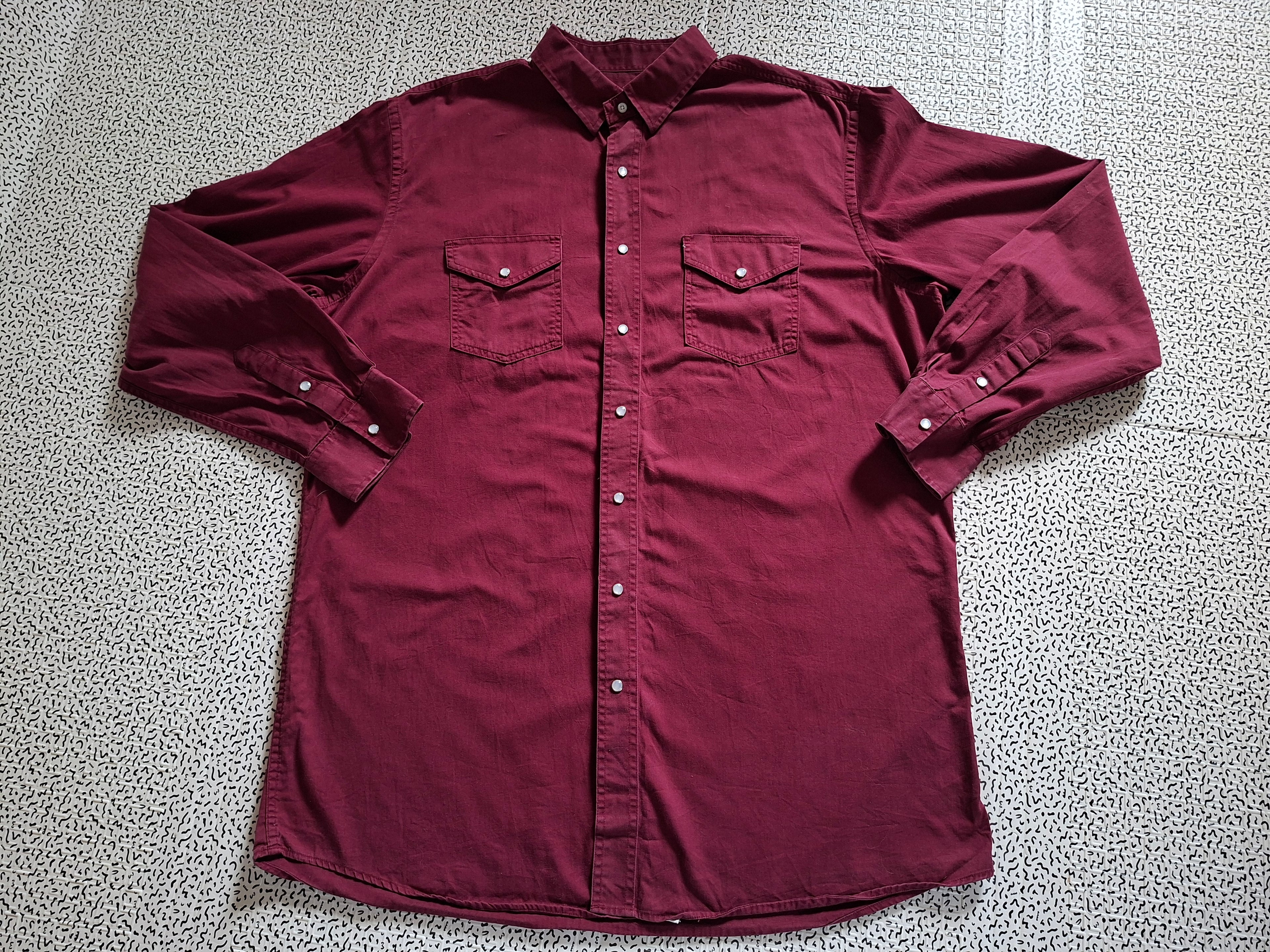 Chemise western homme MWG Apparel XL Tall bordeaux 100% coton