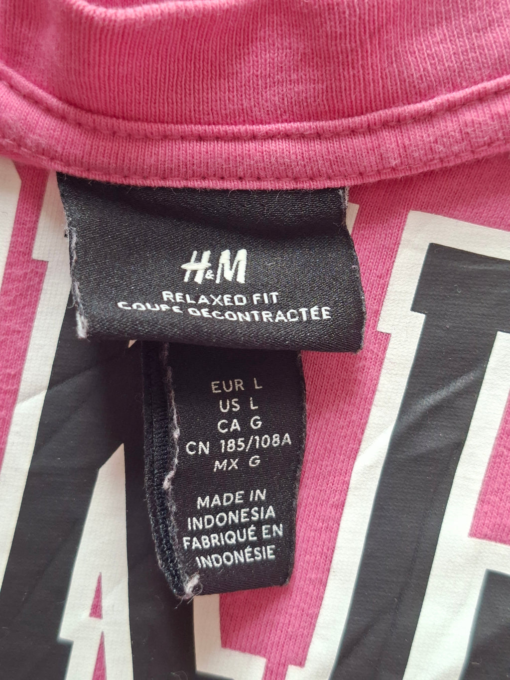 T-shirt homme H&M Brooklyn 01 rose – Relaxed Fit – Taille L