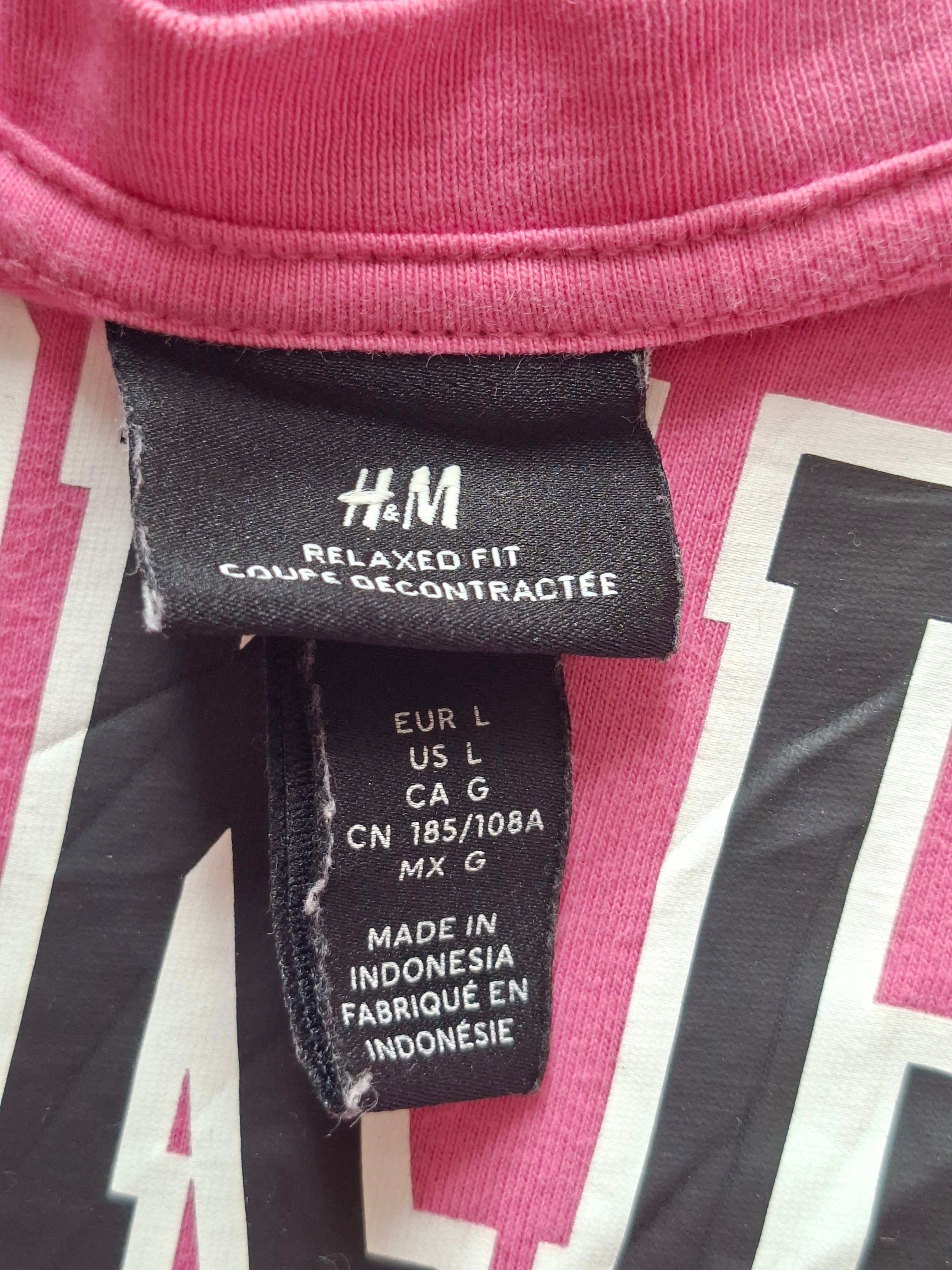 T-shirt homme H&M Brooklyn 01 rose – Relaxed Fit – Taille L