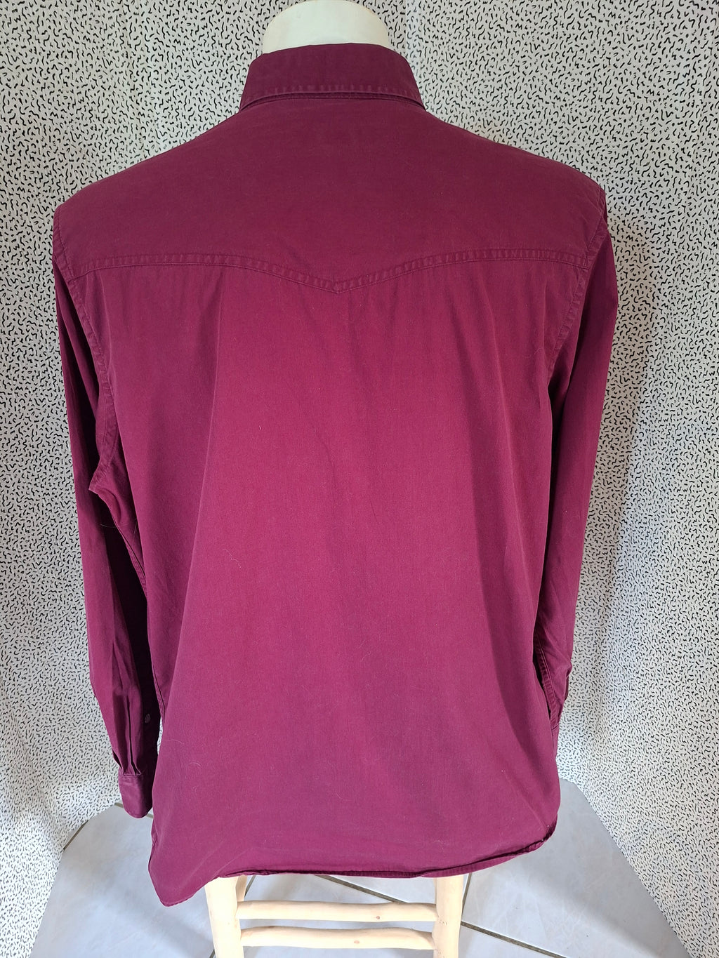 Chemise western homme MWG Apparel XL Tall bordeaux 100% coton