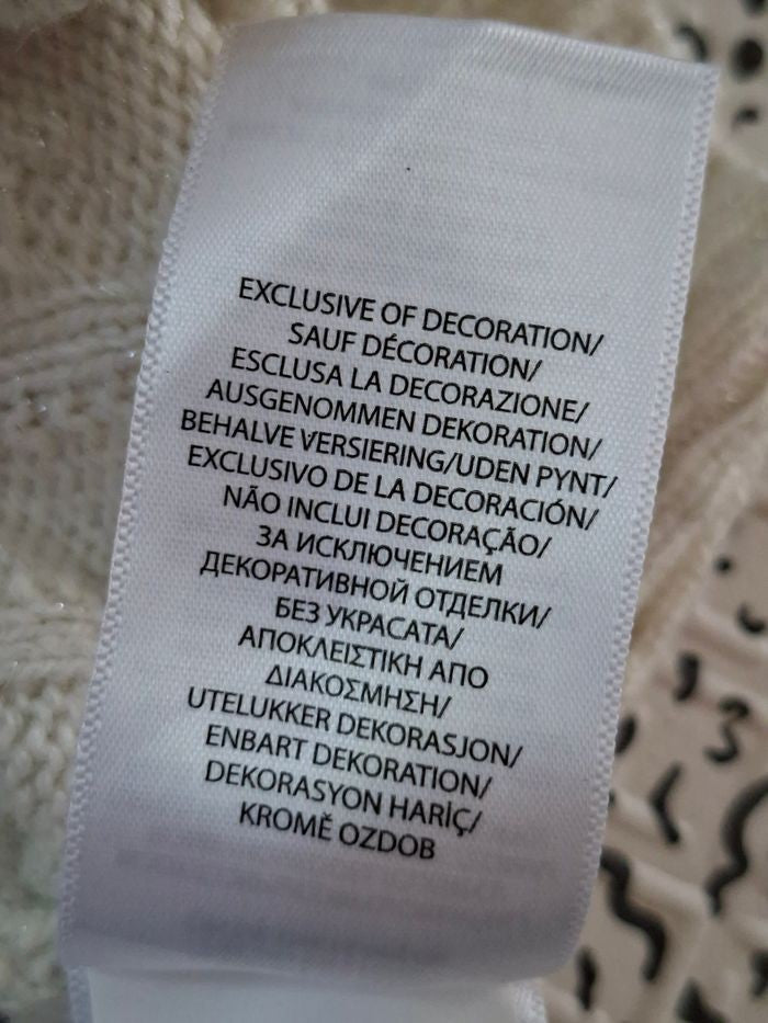 Pull torsadé Polo Ralph Lauren bébé 2 ans blanc écru pailleté