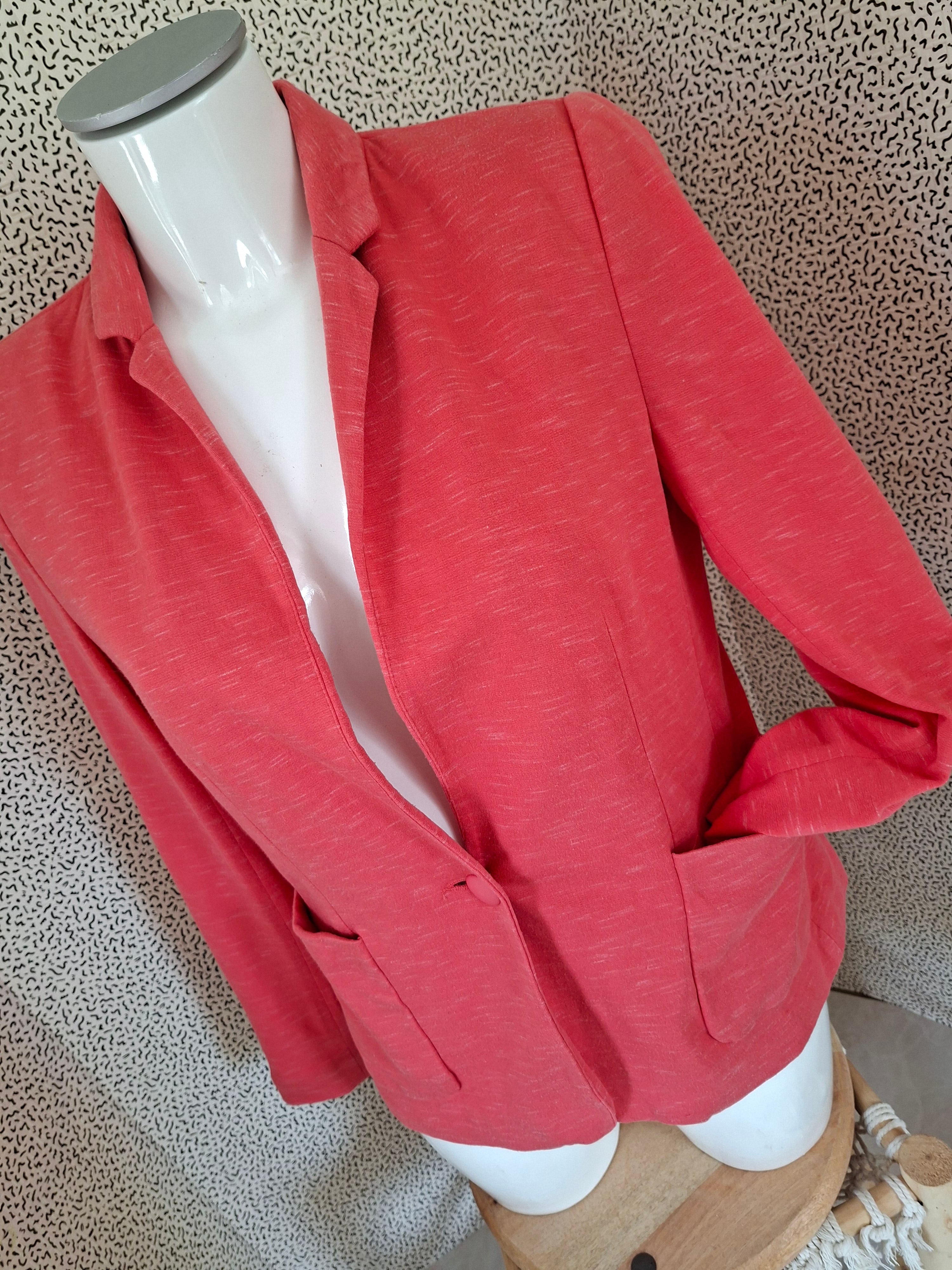 Veste blazer Camaïeu corail rose – Taille 40