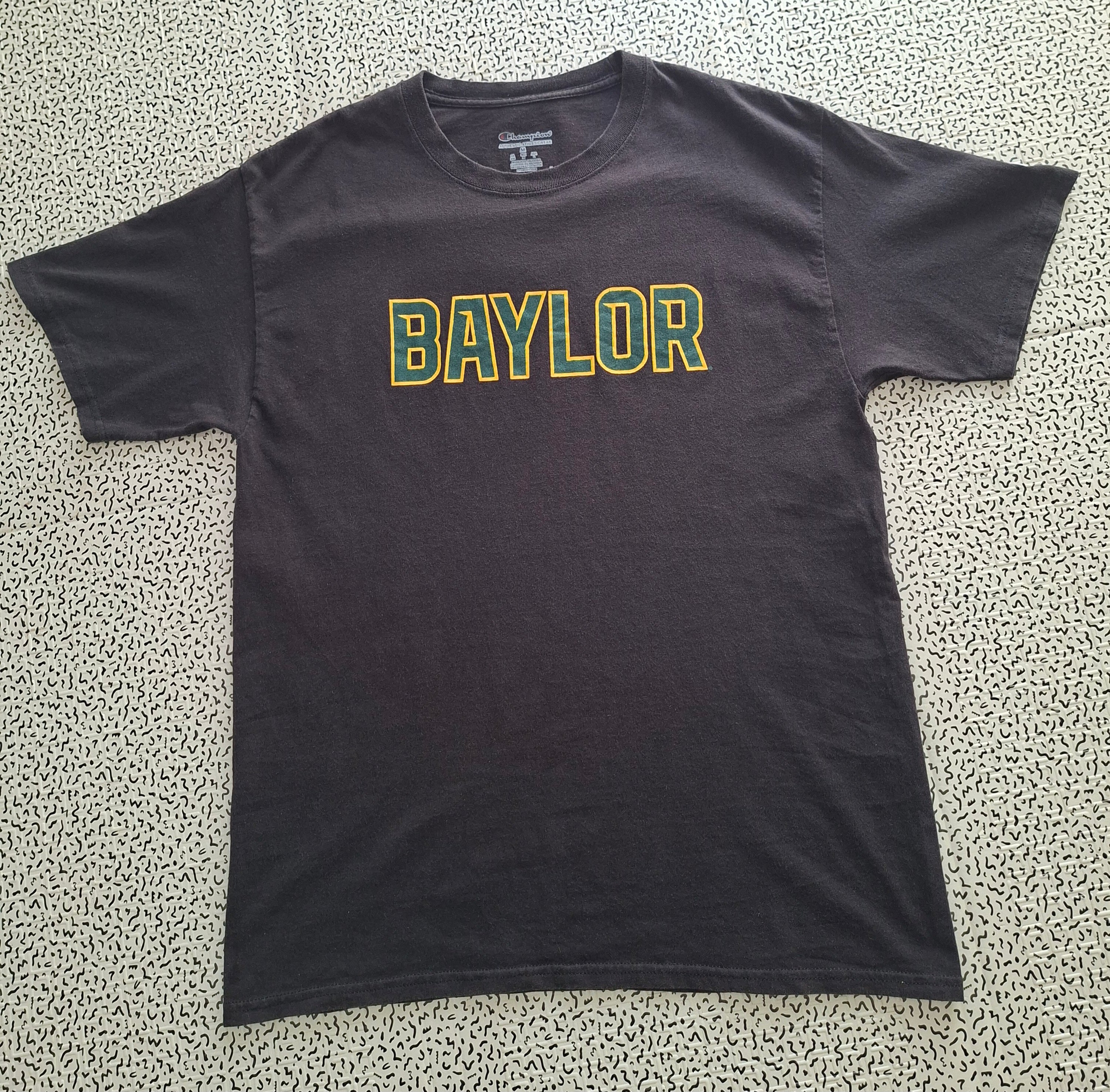 T-shirt Champion Baylor homme M noir college USA universitaire