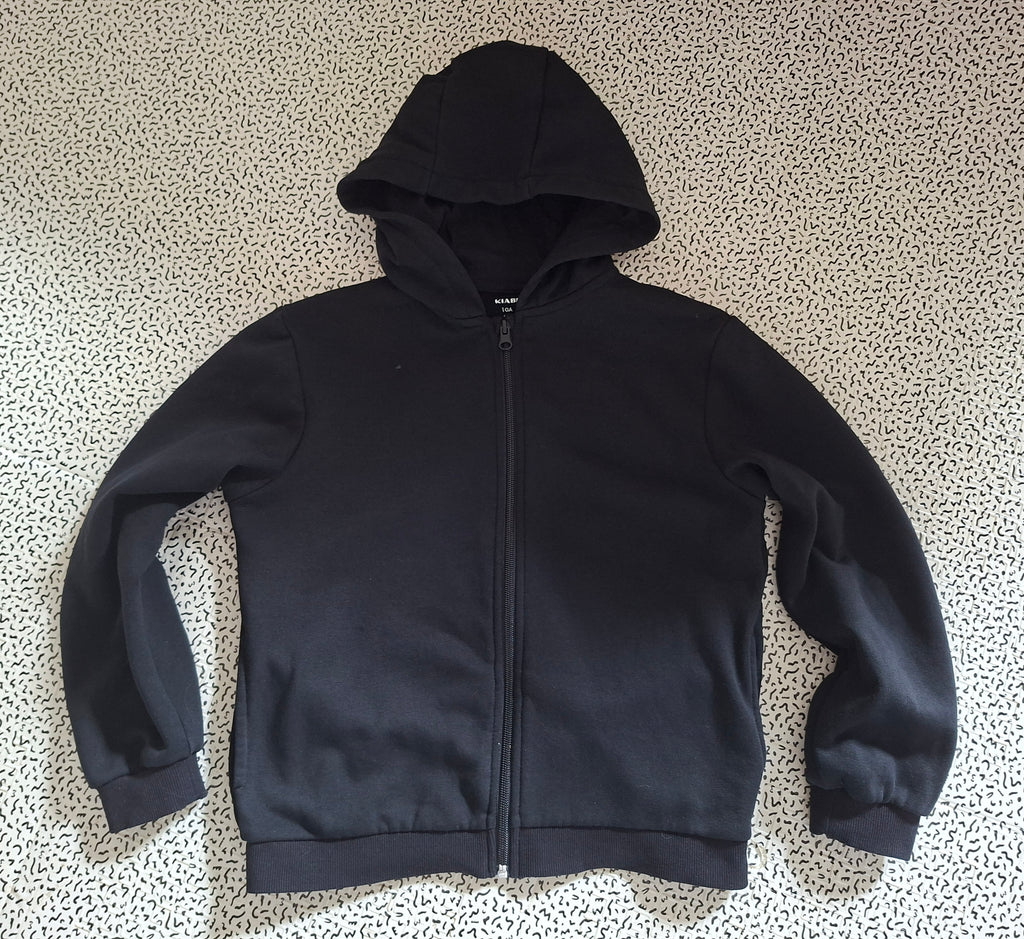 Sweat zippé à capuche KIABI garçon 10 ans 140 cm noir