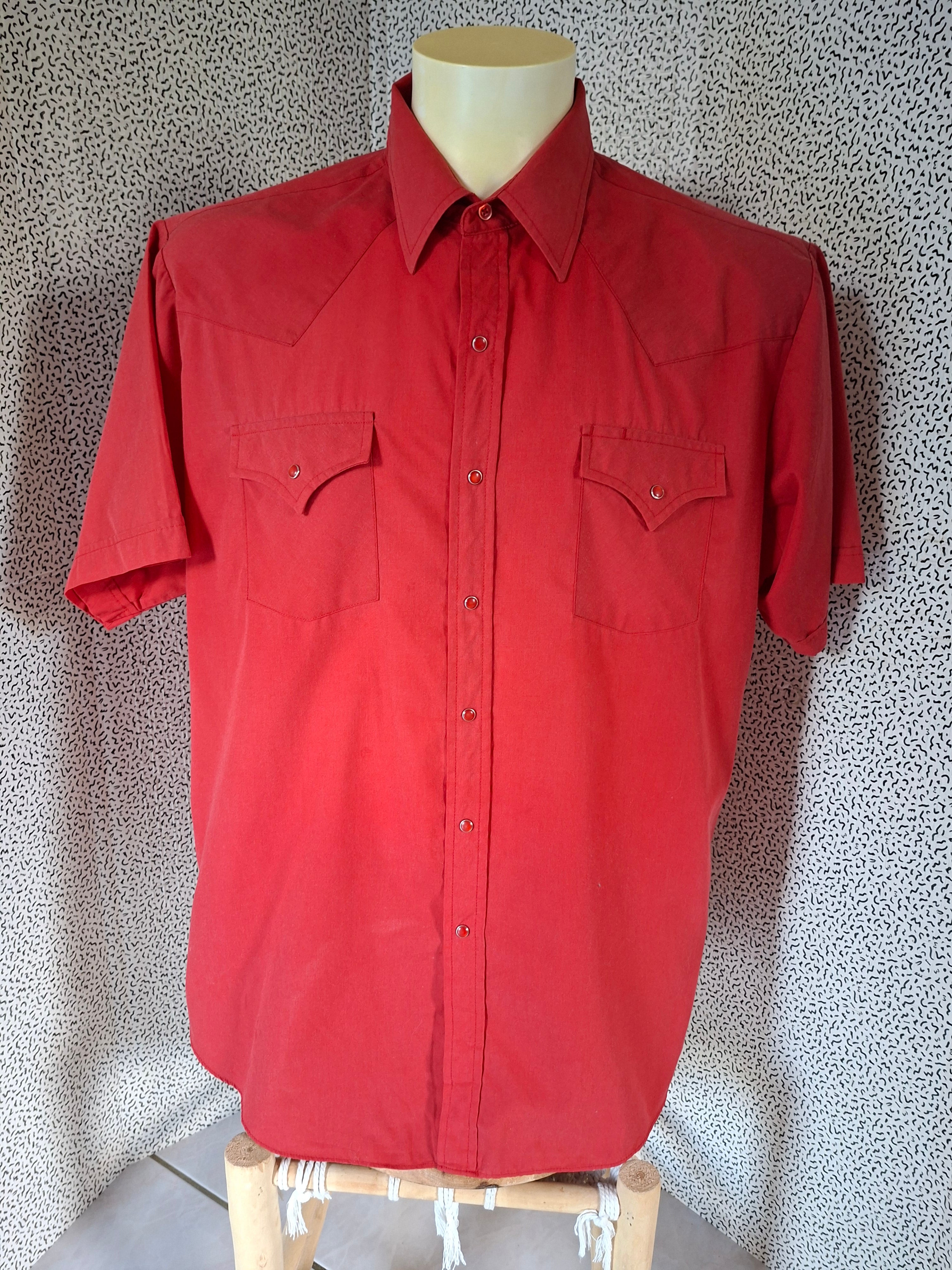 Chemise western homme ELY Cattleman XL rouge – Country Cowboy