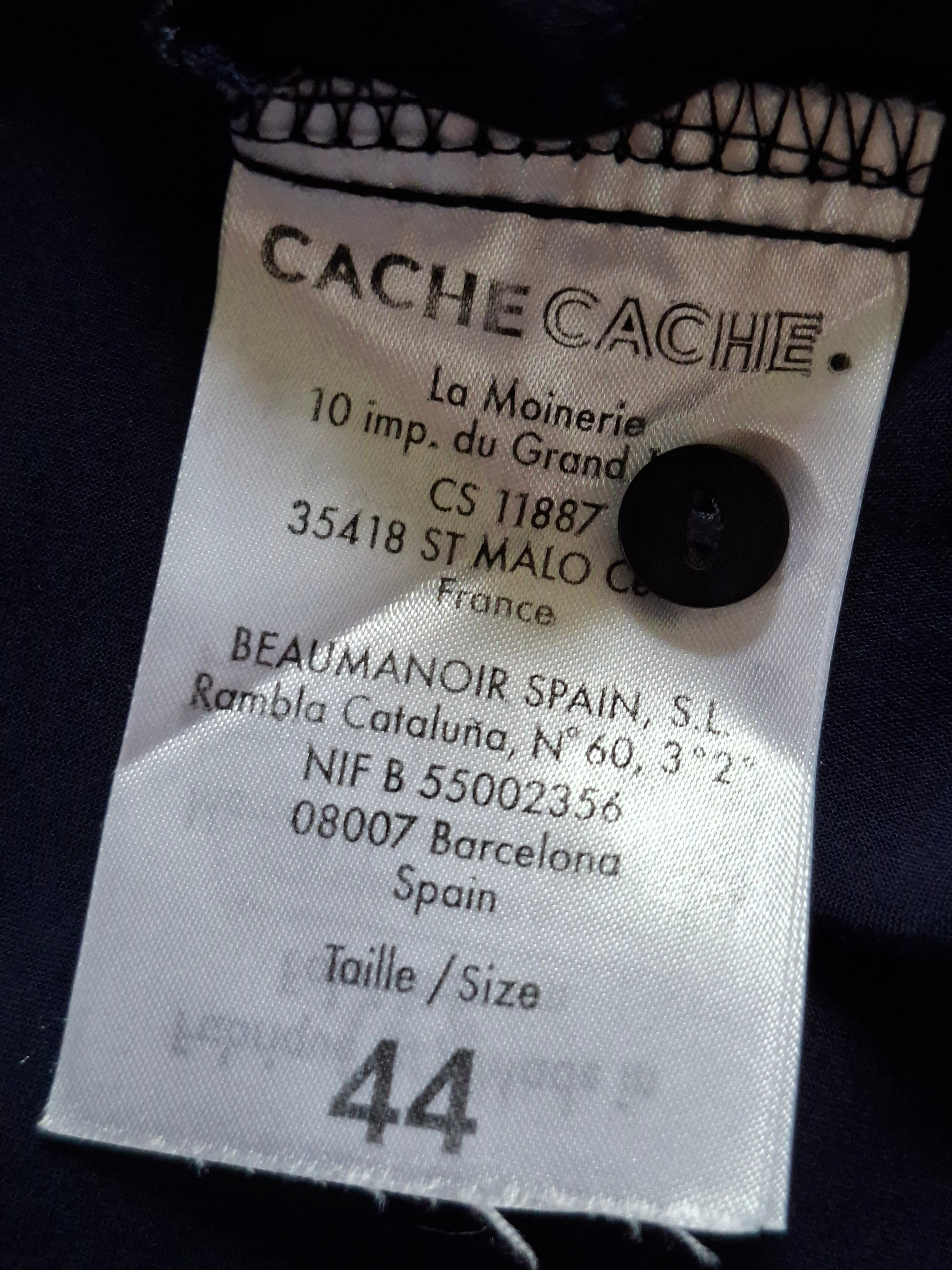 Blouse Cache Cache bleu marine motifs dorés – 40/42