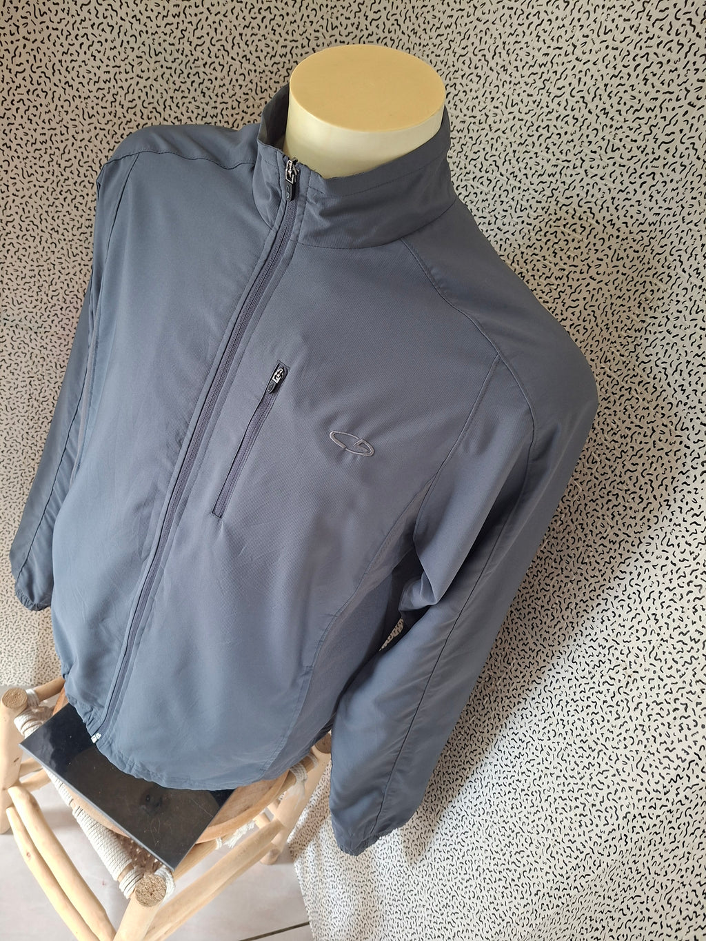 Veste Champion vintage Y2K homme M grise – coupe-vent sportswear