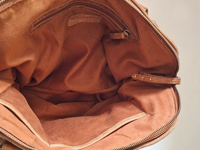 Sac Les Fées de Bengale cuir de buffle cognac très bon état peu utilisé bandoulière