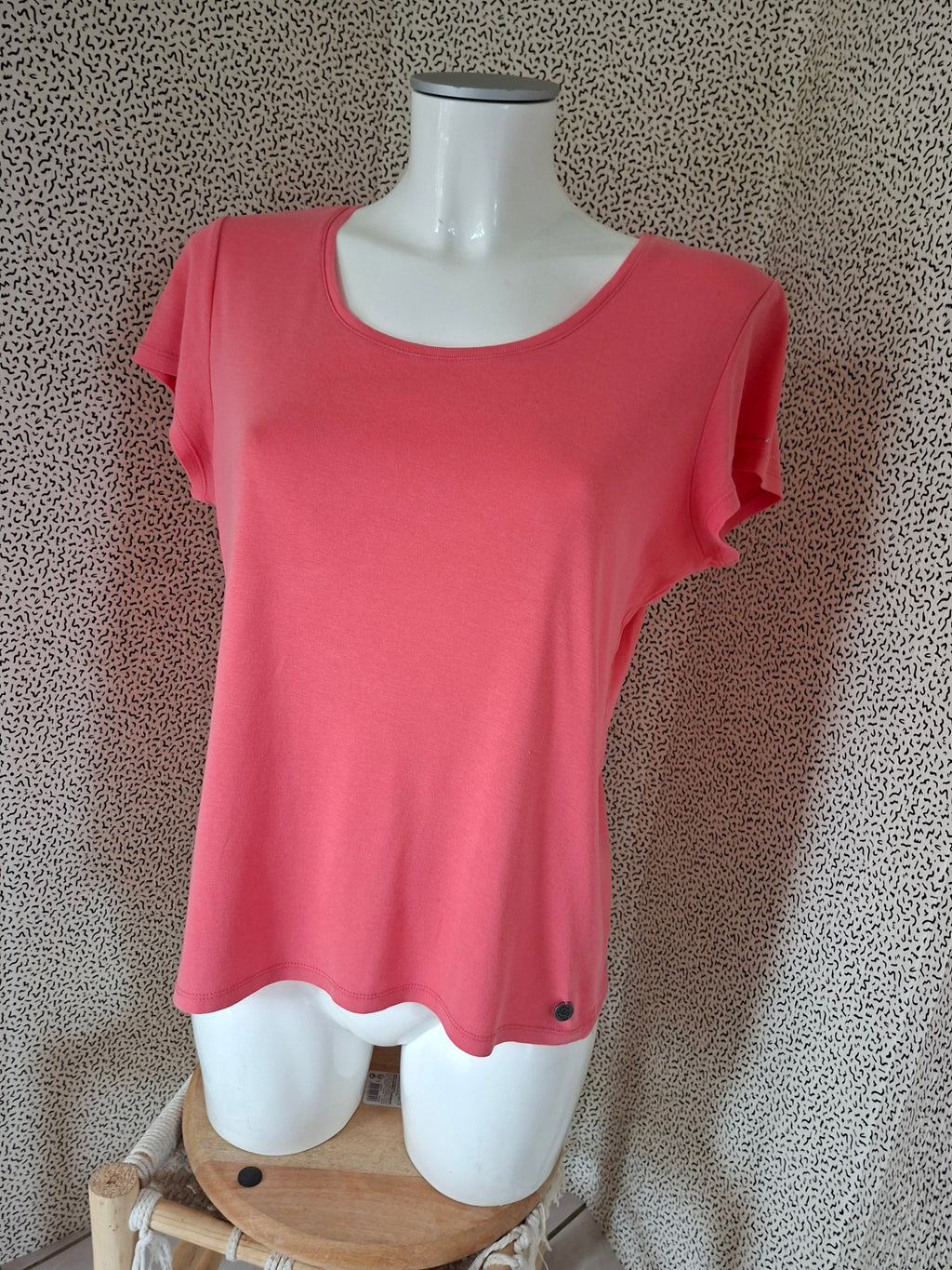 T-shirt femme C’est Beau La Vie ! corail – T3 – 100 % coton