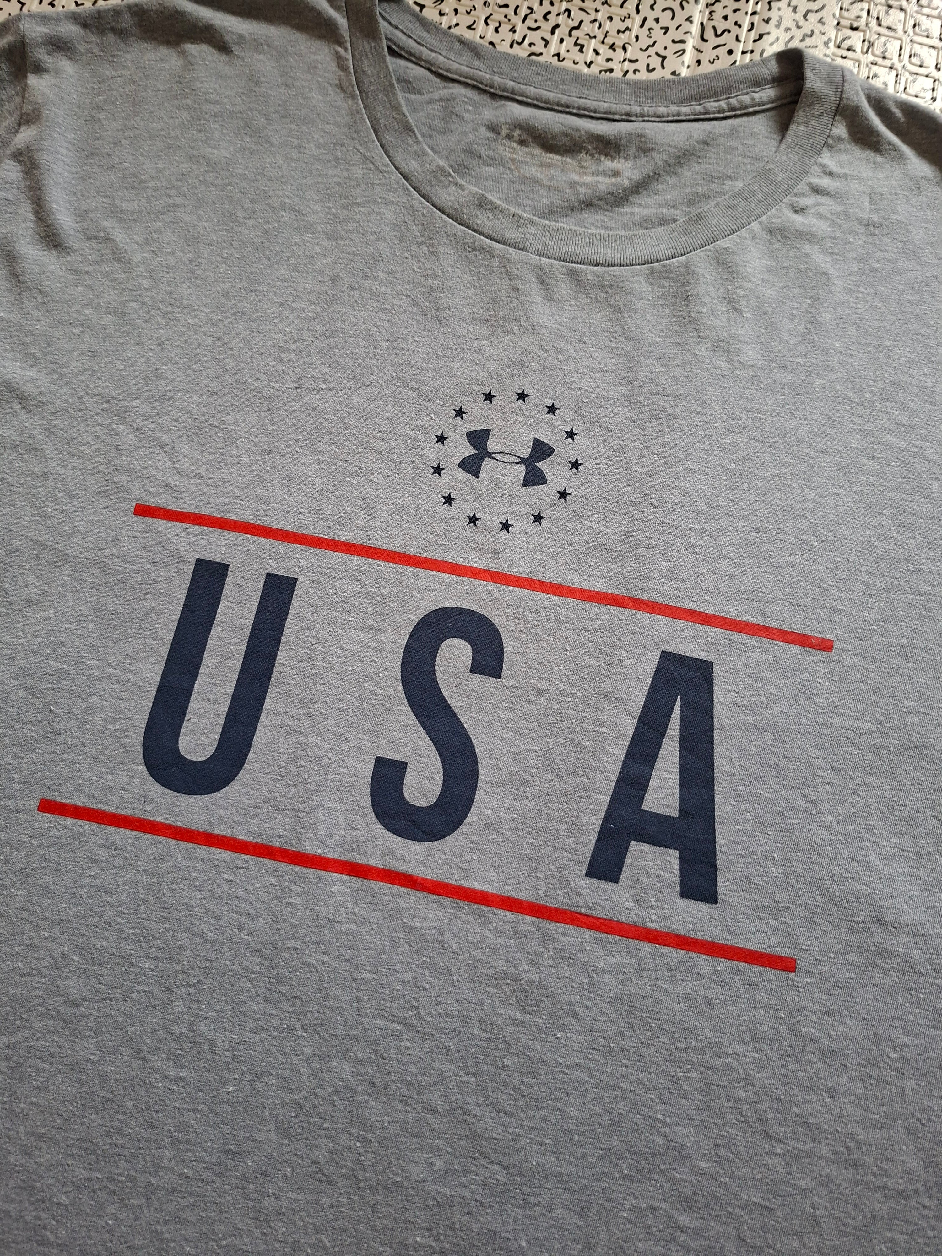 T-shirt Under Armour USA Freedom homme gris taille XL