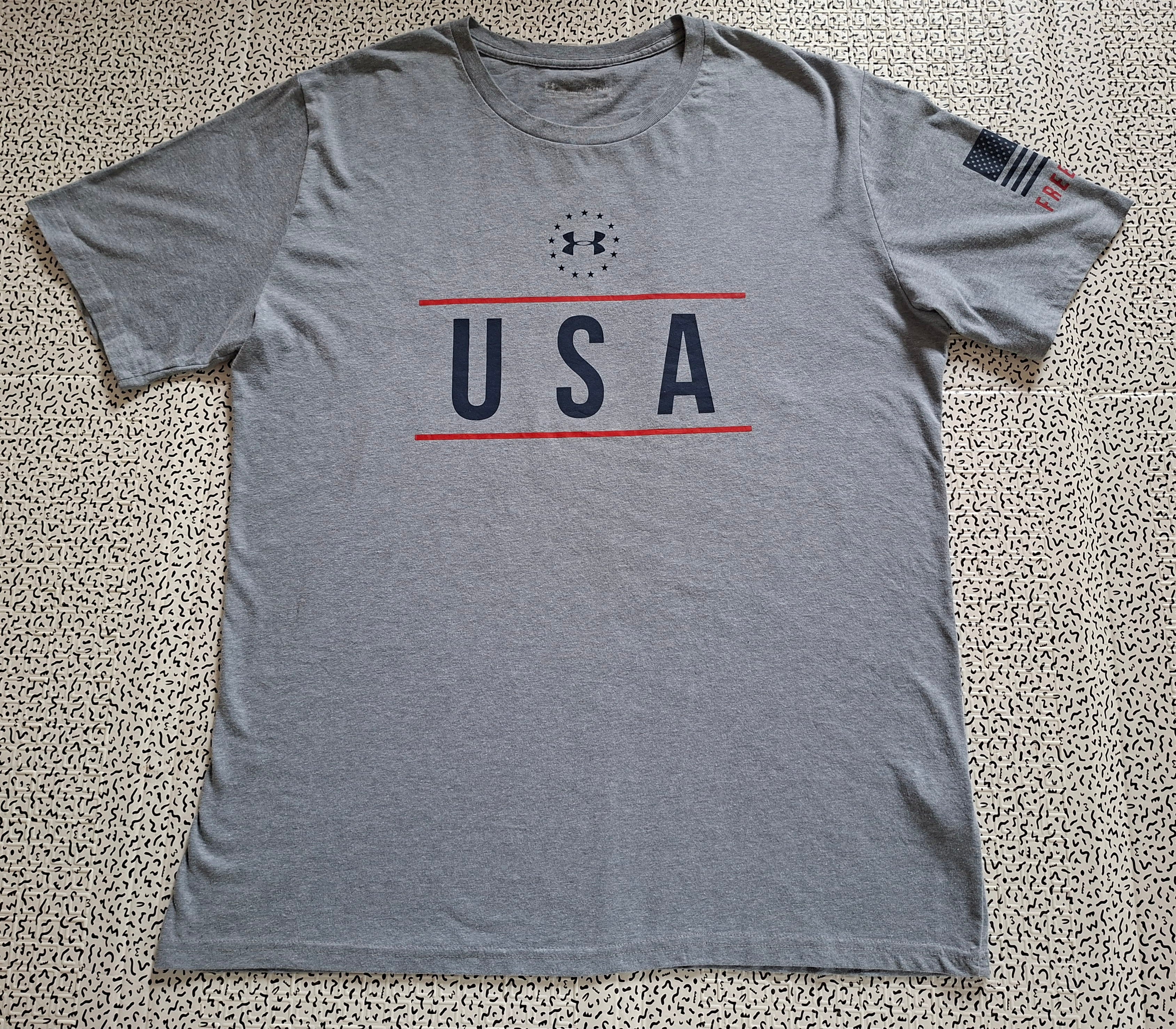 T-shirt Under Armour USA Freedom homme gris taille XL