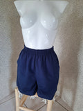 Short bleu marine taille 158 – convient XS/S adulte – taille élastique