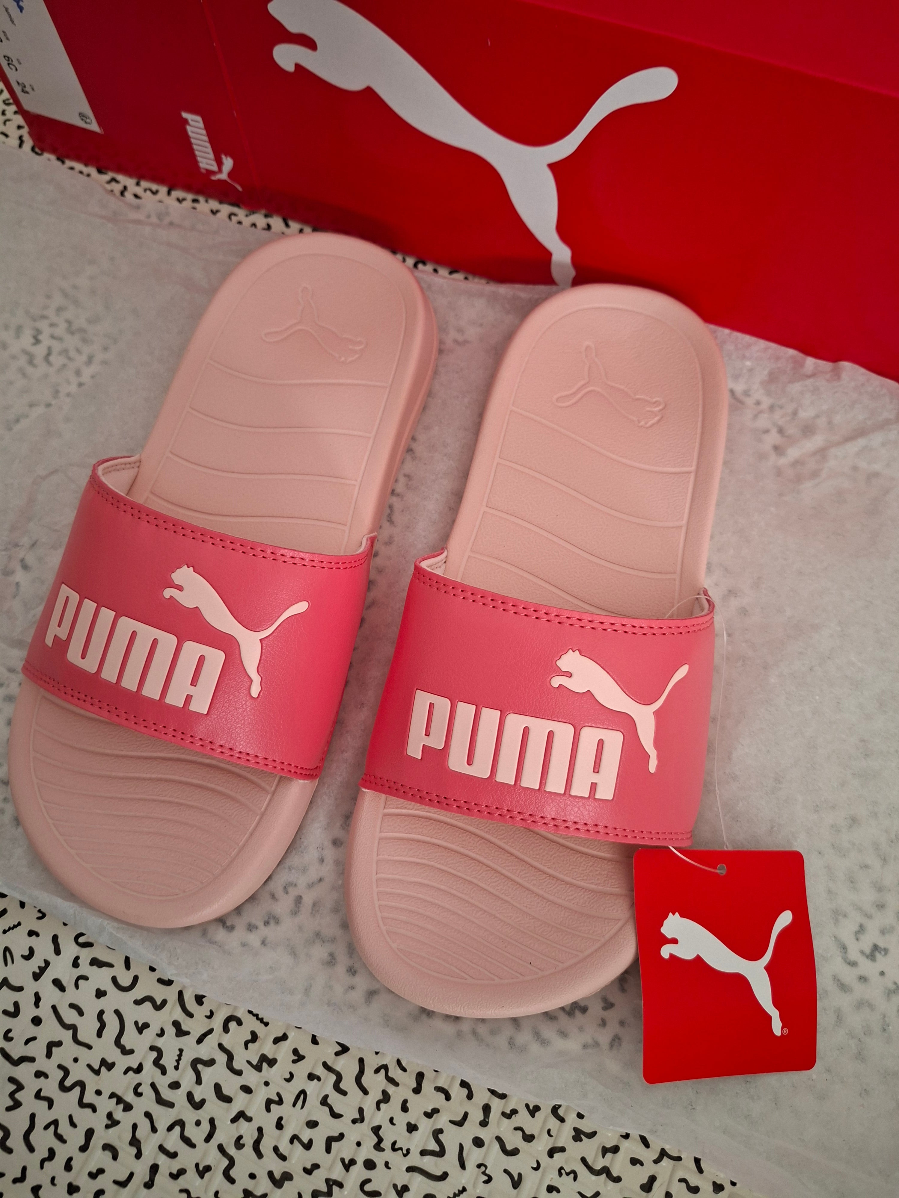 Claquettes Puma Popcat Junior roses – T38 – Neuves avec étiquette + boîte