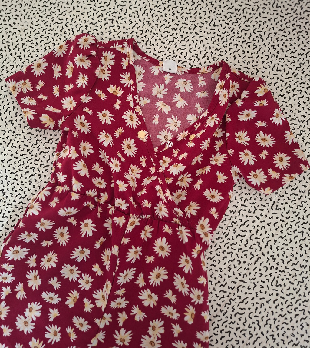 Combinaison Shein fille 18-24 mois fleurie marguerites