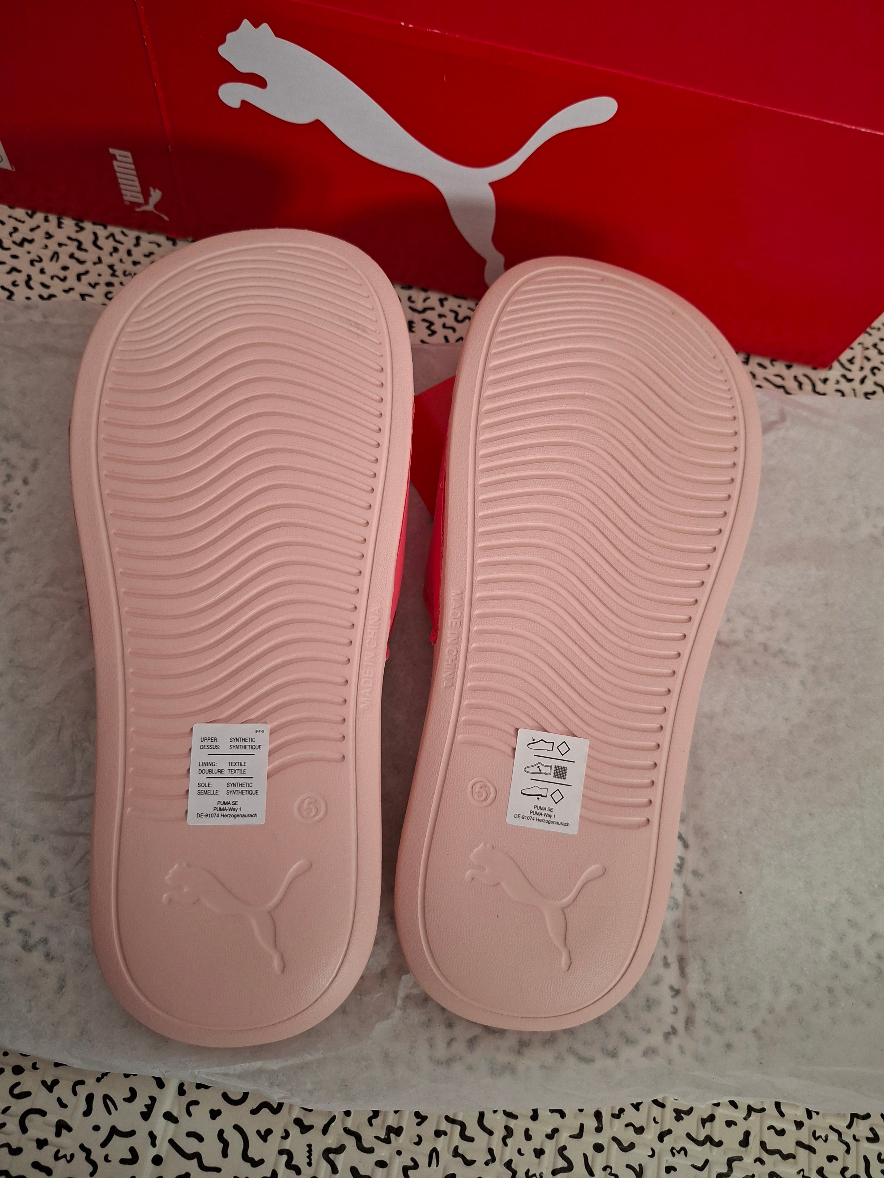 Claquettes Puma Popcat Junior roses – T38 – Neuves avec étiquette + boîte
