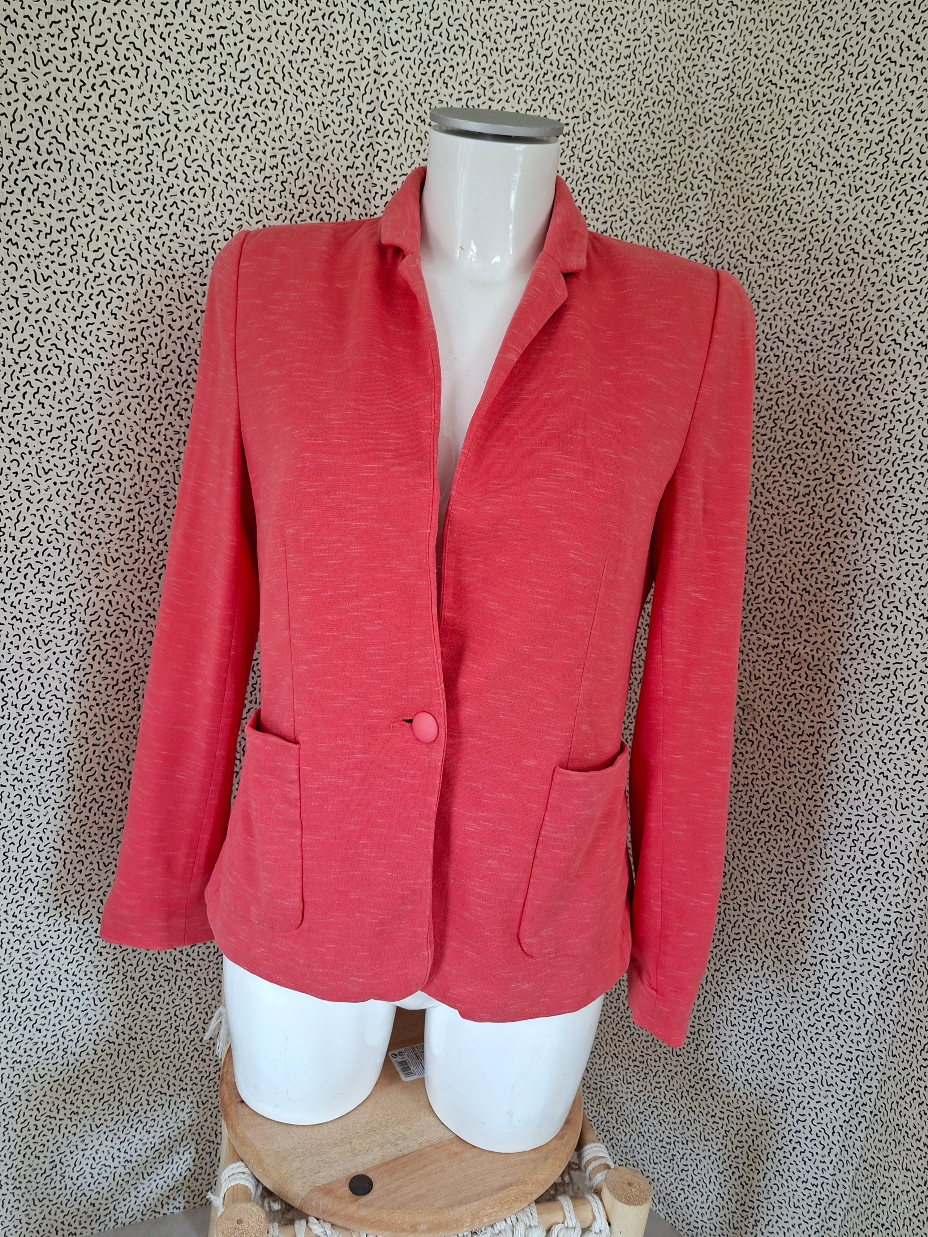 Veste blazer Camaïeu corail rose – Taille 40