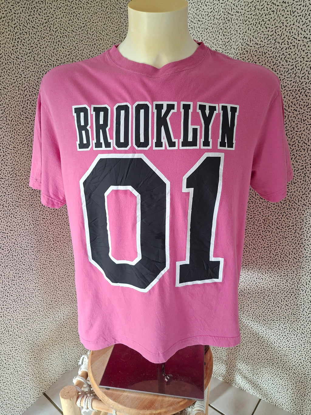 T-shirt homme H&M Brooklyn 01 rose – Relaxed Fit – Taille L