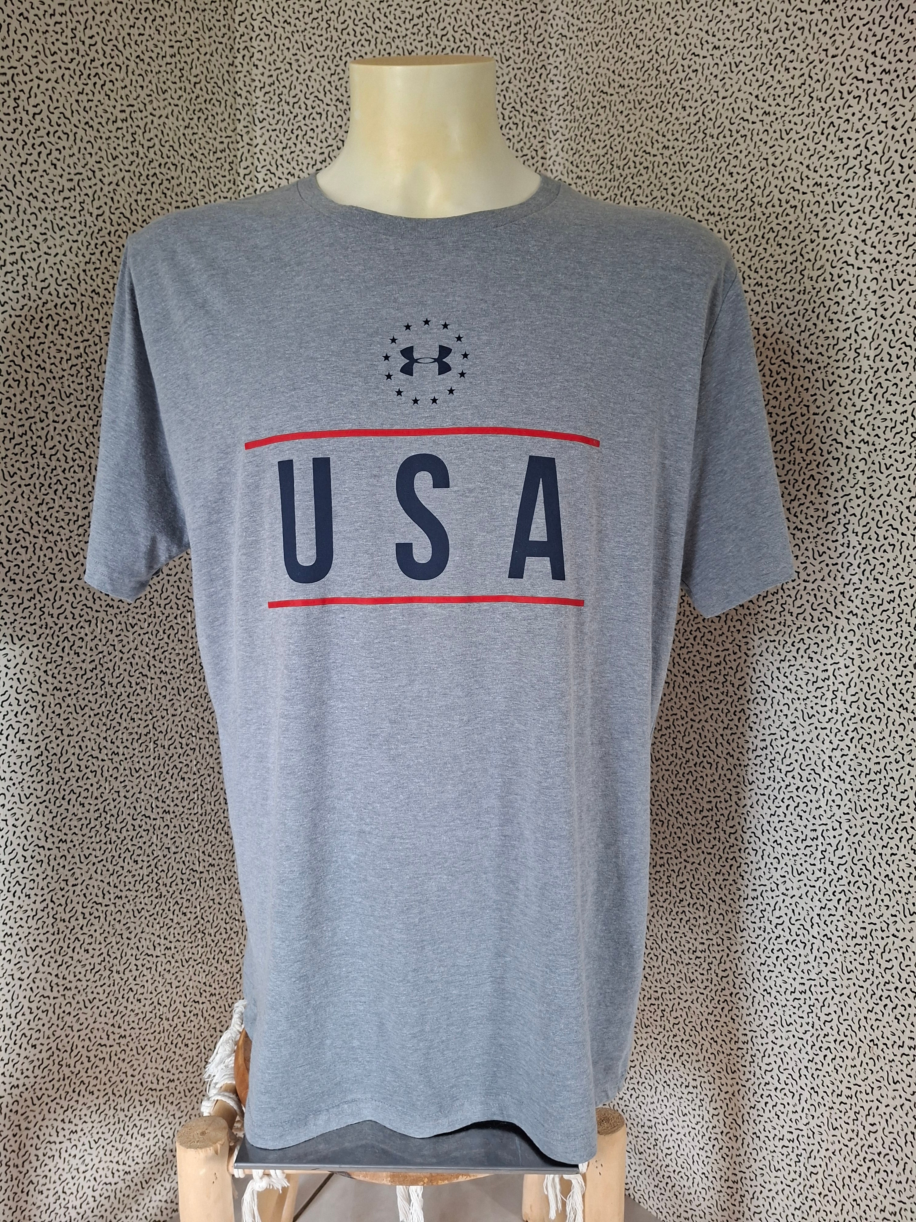 T-shirt Under Armour USA Freedom homme gris taille XL