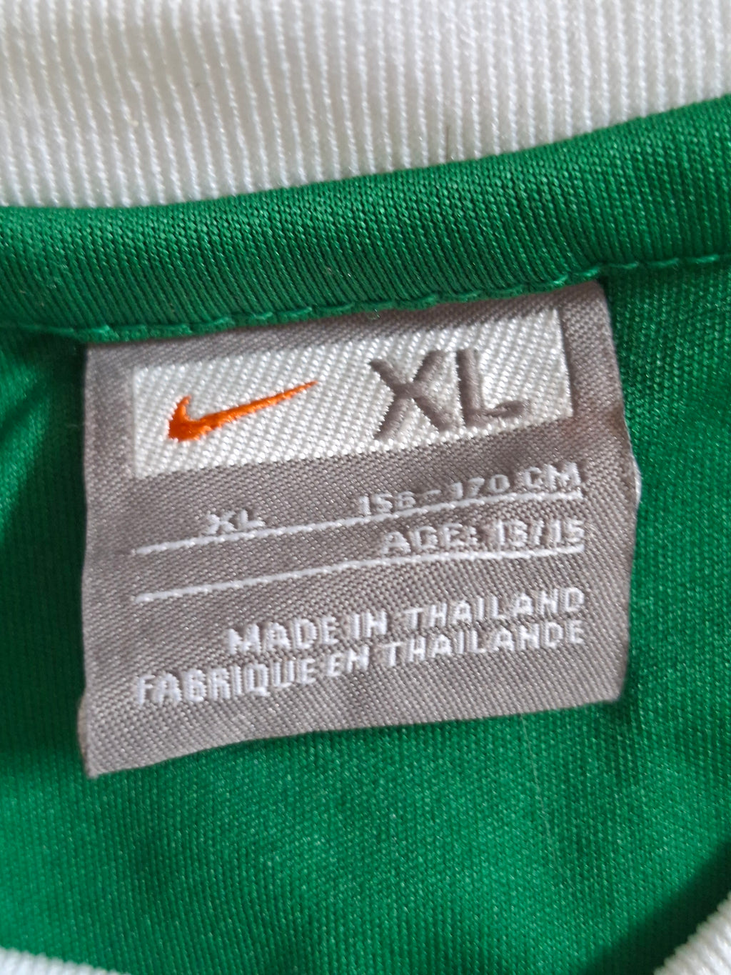 Maillot Nike football junior XL vert manches longues