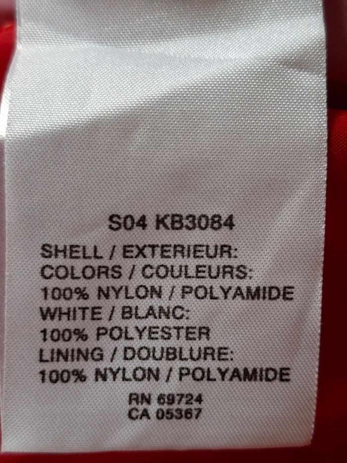 Coupe-vent Columbia rouge et noir à capuche 14/16 ans