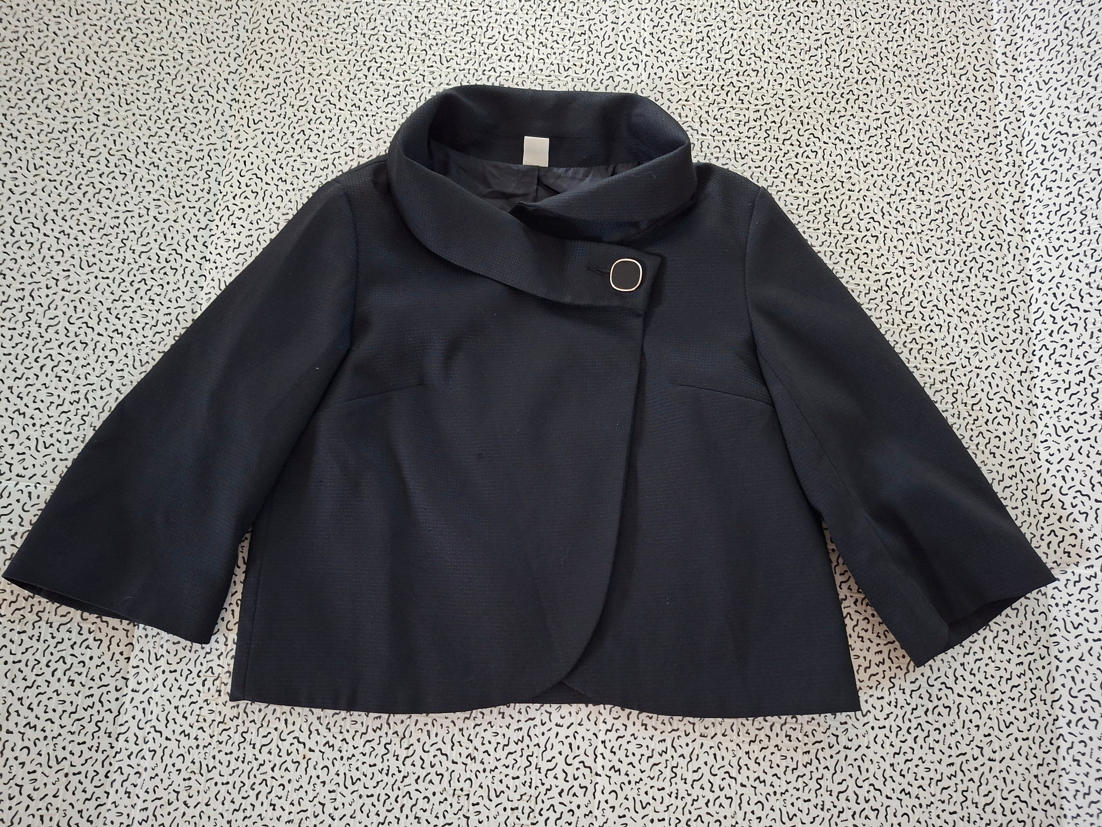 Veste courte Camaïeu noire col montant taille 38