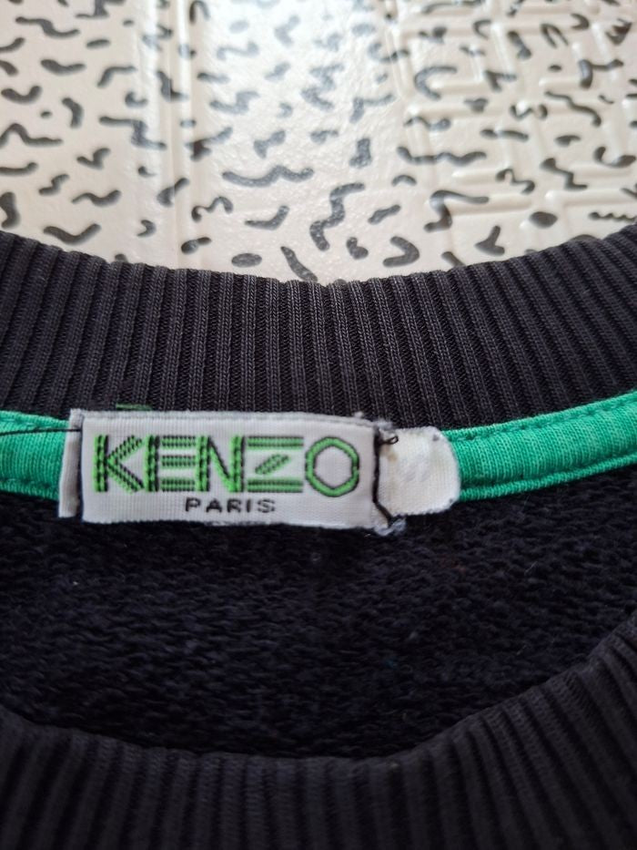Étiquette intérieure sweat Kenzo Paris - taille S - authentique