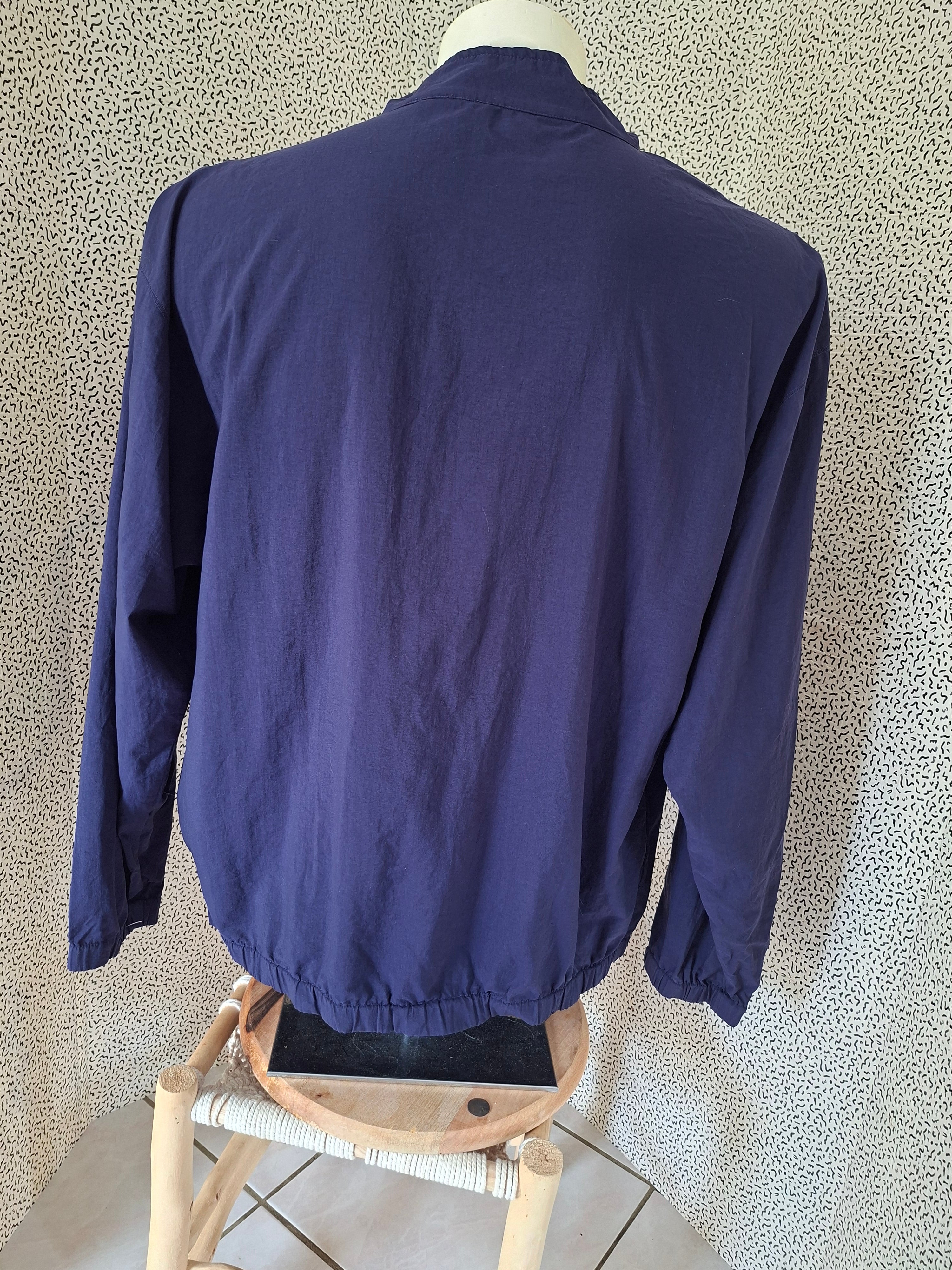 Eddie Bauer coupe-vent vintage homme M bleu marine turquoise – Outdoor 90s