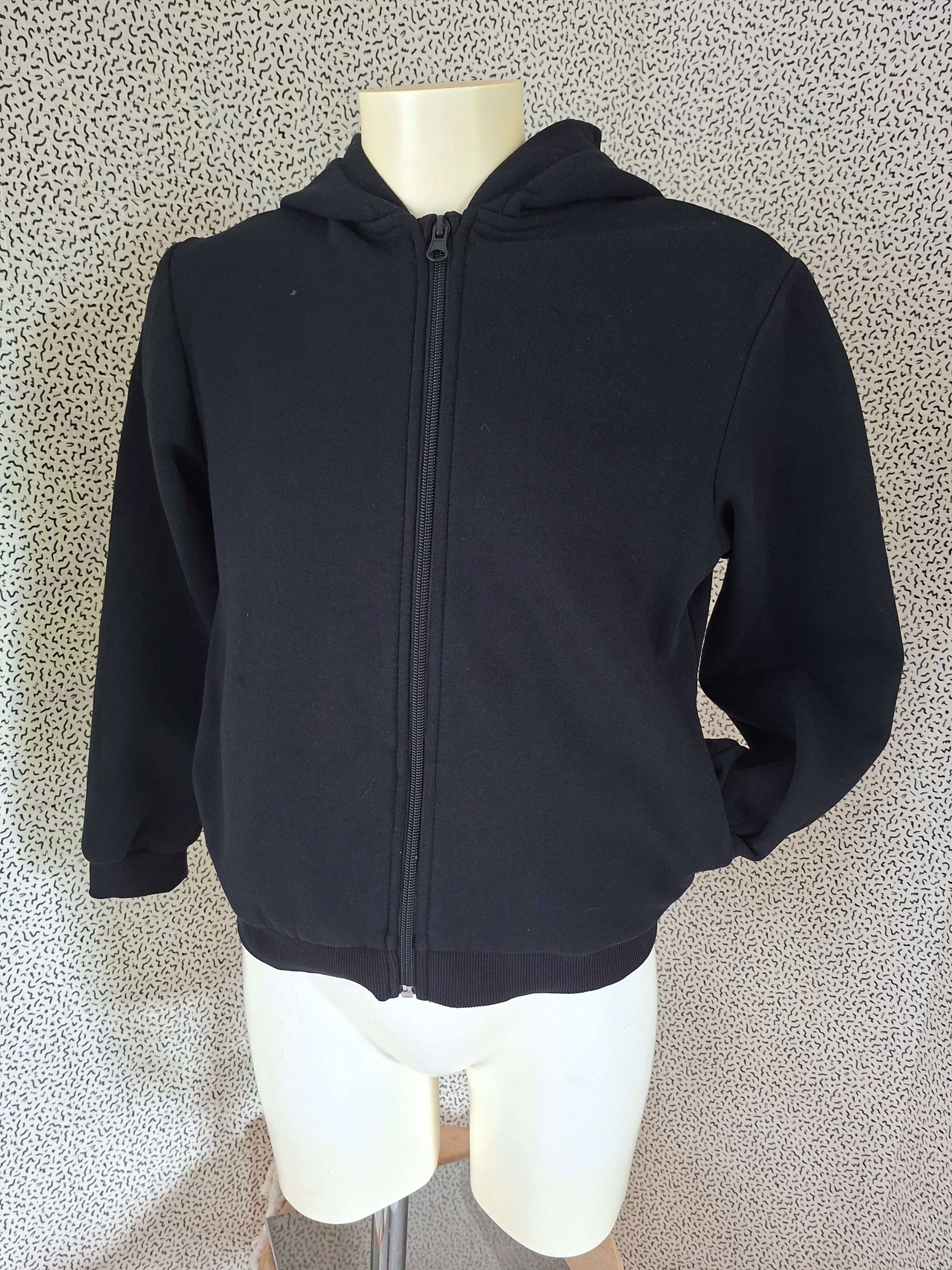 Sweat zippé à capuche KIABI garçon 10 ans 140 cm noir
