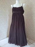 Robe longue Zara Basic chocolat – ancienne collection  (petit 36/38)