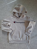 Sweat à capuche Champion enfant XS 5/6 ans beige brodé